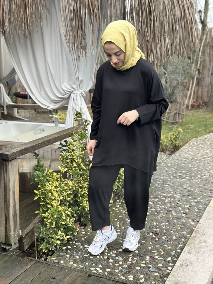 Şalvar Basic Takım | Siyah 
