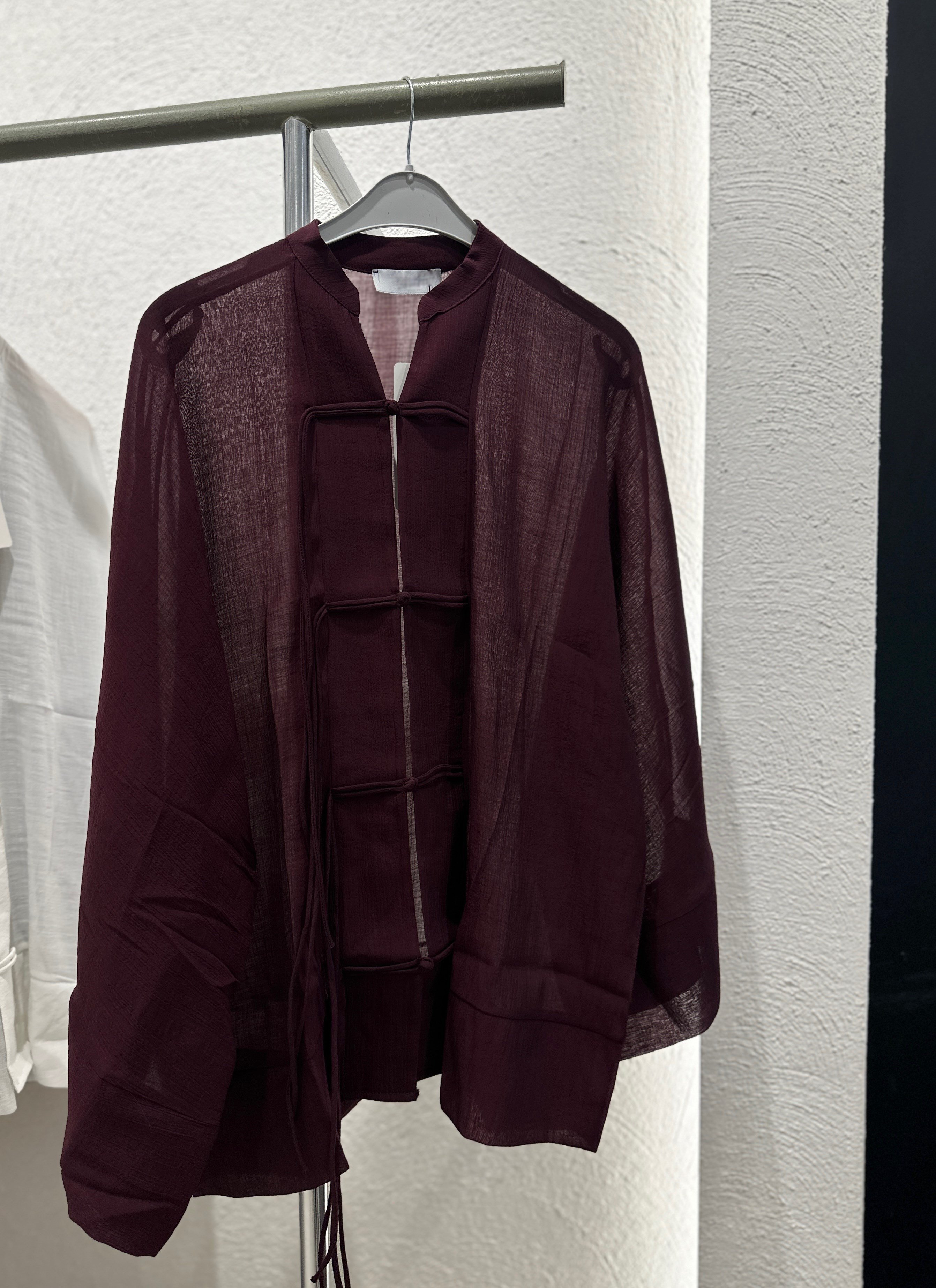 Sedef Tül Premium Kimono Bordo