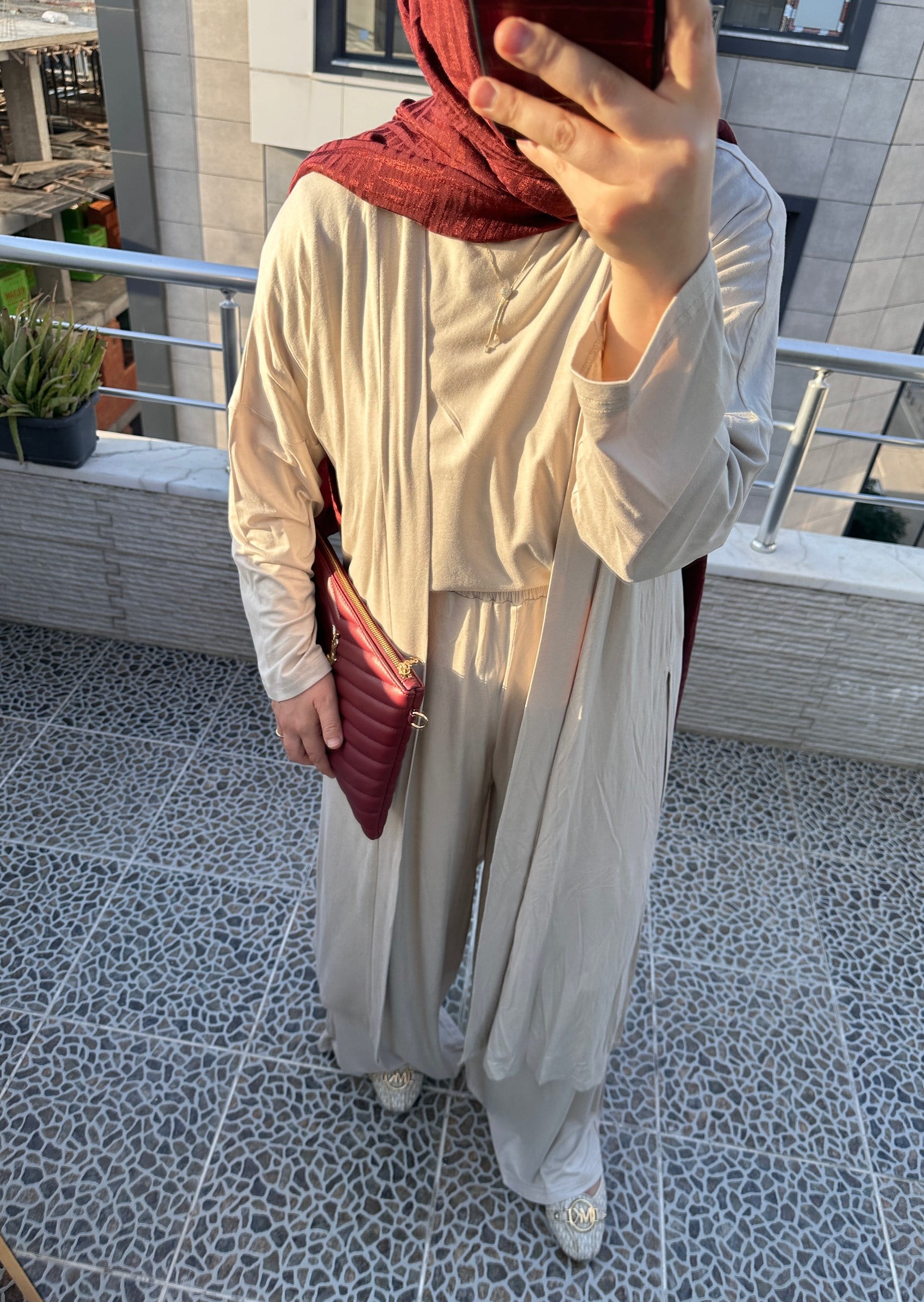 Üçlü Takım Bej