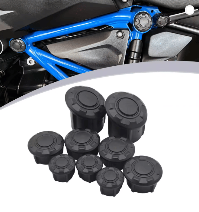 BMW R1200GS R1250GS Şasi Delik Kapakları Dekoratif Şasi Kapak Tapası BMW R1200GS R1250GS Şasi Delik Kapakları Dekoratif Şasi Kapak Tapası 