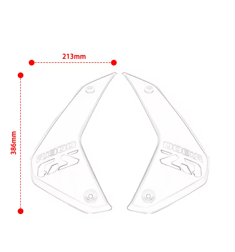 BMW R1300GS 2024-2025 Radyatör Yan Kapak Paneli | Çerçeve KorumaBMW R1300GS R 1300 GS 2024-2025 Motosiklet Radyatör Yan Kapak Paneli Çerçeve Koruma Kaplaması Modifiye Edilmiş Soğutma Suyu Deposu Yanı