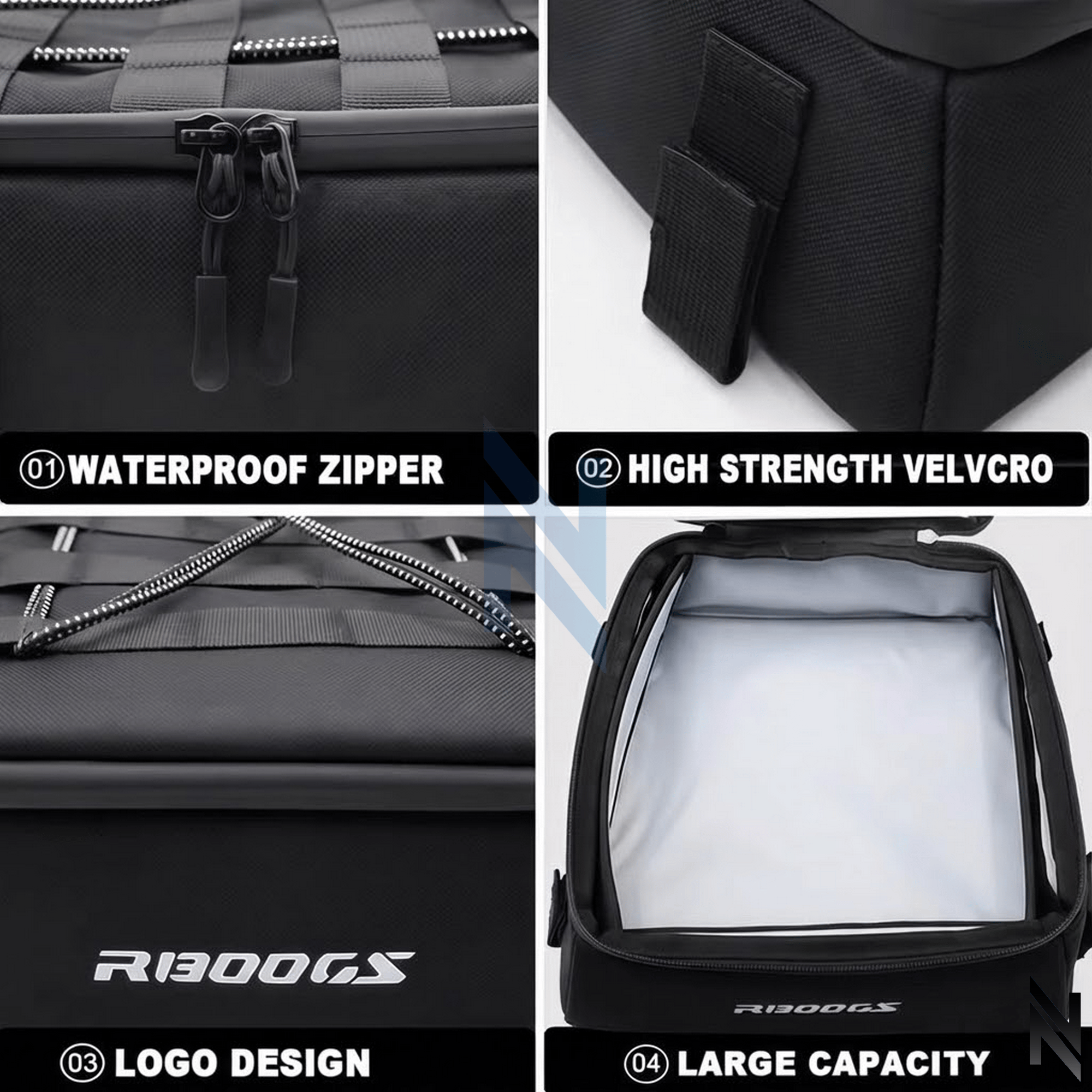 BMW R1300GS 2024+ BMW R1300GS ADV 2024+ Üst Çanta, Topcase Üstü Su Geçirmez Seyahat Çantası 9 lt Fileli BMW R1300GS R1300GS ADV Üst Çanta, Topcase Üstü Su Geçirmez Seyahat Çantası 9lt Fileli