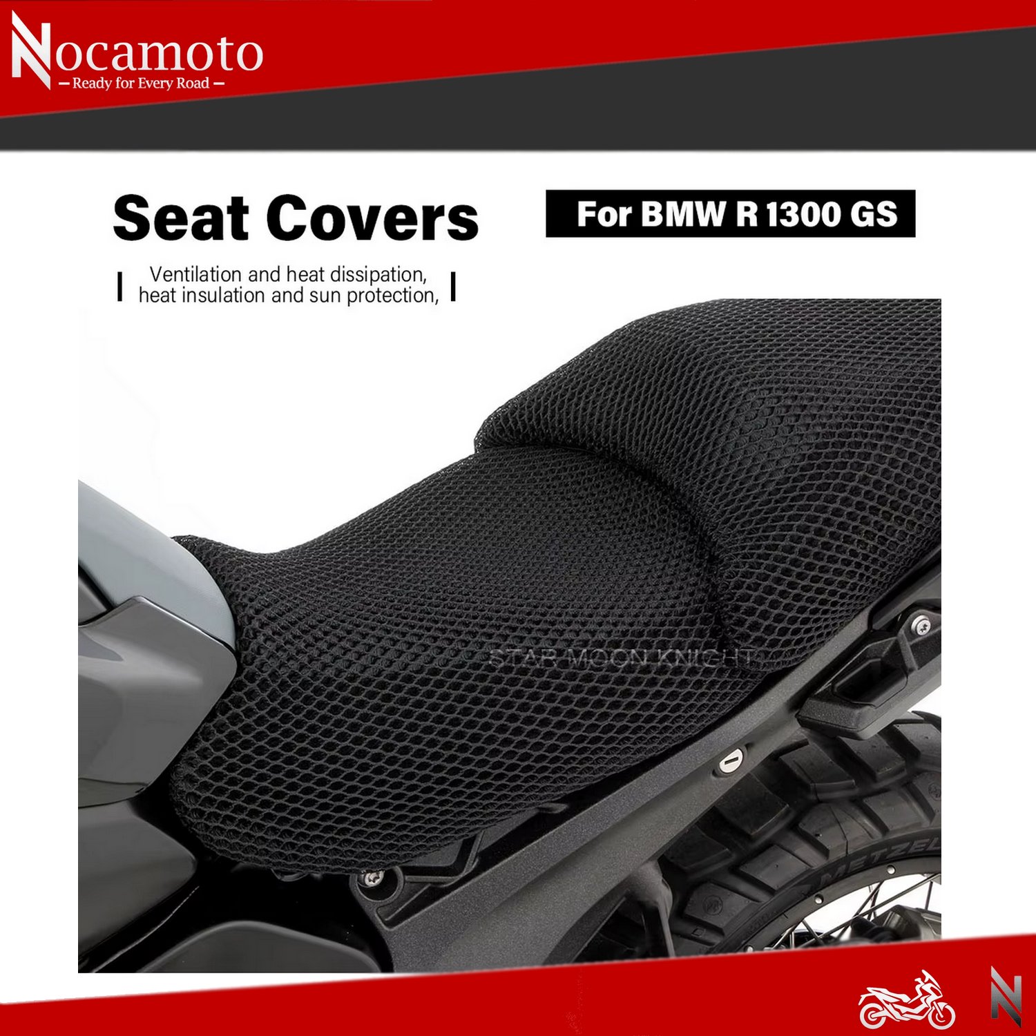 BMW R1300GS 3D File Kaymaz Sele Kılıfı | Nefes Alabilir & Konforlu - NocamatoBMW R1300GS 3D File Kaymaz Sele Kılıfı, Nefes Alabilir Minder