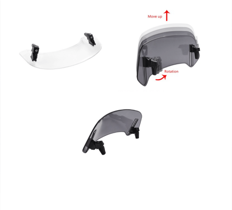 BMW R1300GS / R1300GS Adventure Ön Cam Siyah Tur CamıBMW R1300GS R1300GS ADV Kademeli Rüzgar Saptırıcı Füme Ön Cam Uzatma / Deflektör