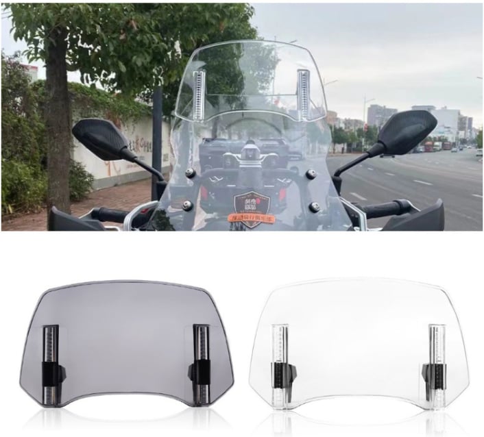 BMW R1300GS / R1300GS Adventure Ön Cam Siyah Tur CamıBMW R1300GS R1300GS ADV Kademeli Rüzgar Saptırıcı Füme Ön Cam Uzatma / Deflektör