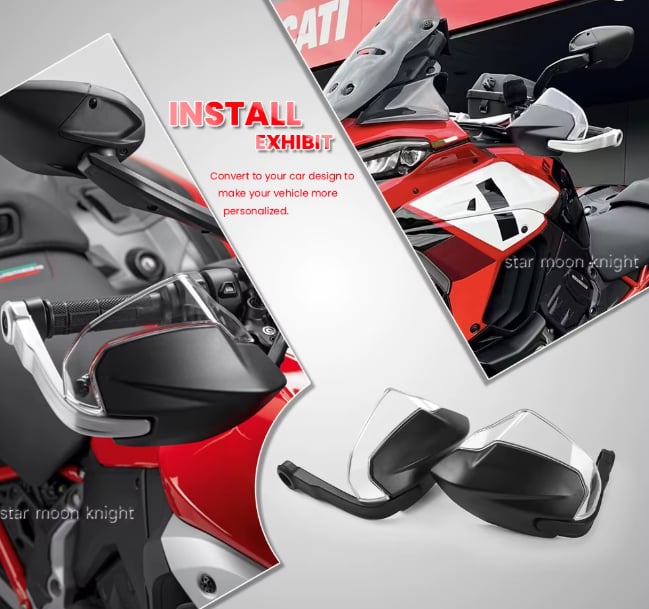 DUCATI Multistrada V4 V4S Elcik Koruma, Rüzgar Deflektörü Dahil Set 