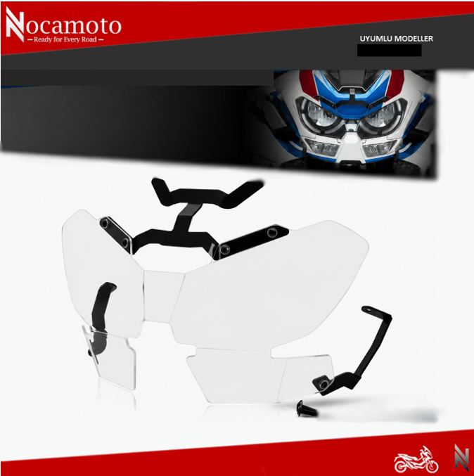 Honda CRF1100L Africa Twin L4 Adventure Sports Far Koruma | NocamotoHONDA CRF1100L Africa Twin L4 Adventure Sports Akrilik Far Koruma