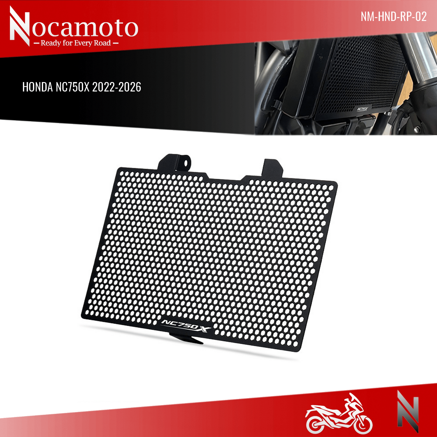 Honda NC750X Radyatör Koruyucu | NocamotoHONDA NC750X Radyatör Koruyucu