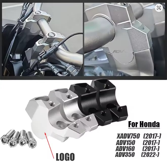 Honda X-ADV 750 Gidon Yükseltme Aparatı CNC Alüminyum | NocamotoHONDA X-ADV750 Gidon Yükseltici CNC Aluminyum