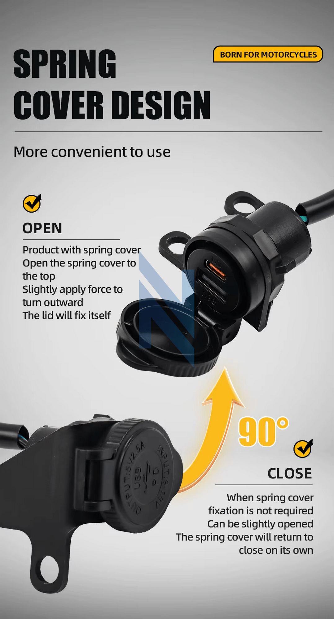Honda X-ADV USB Şarj Soketi (USB Type‑C)HONDA X-ADV USB Şarj Soketi USB+Type-C, Orijinal Soketli Bağlantı
