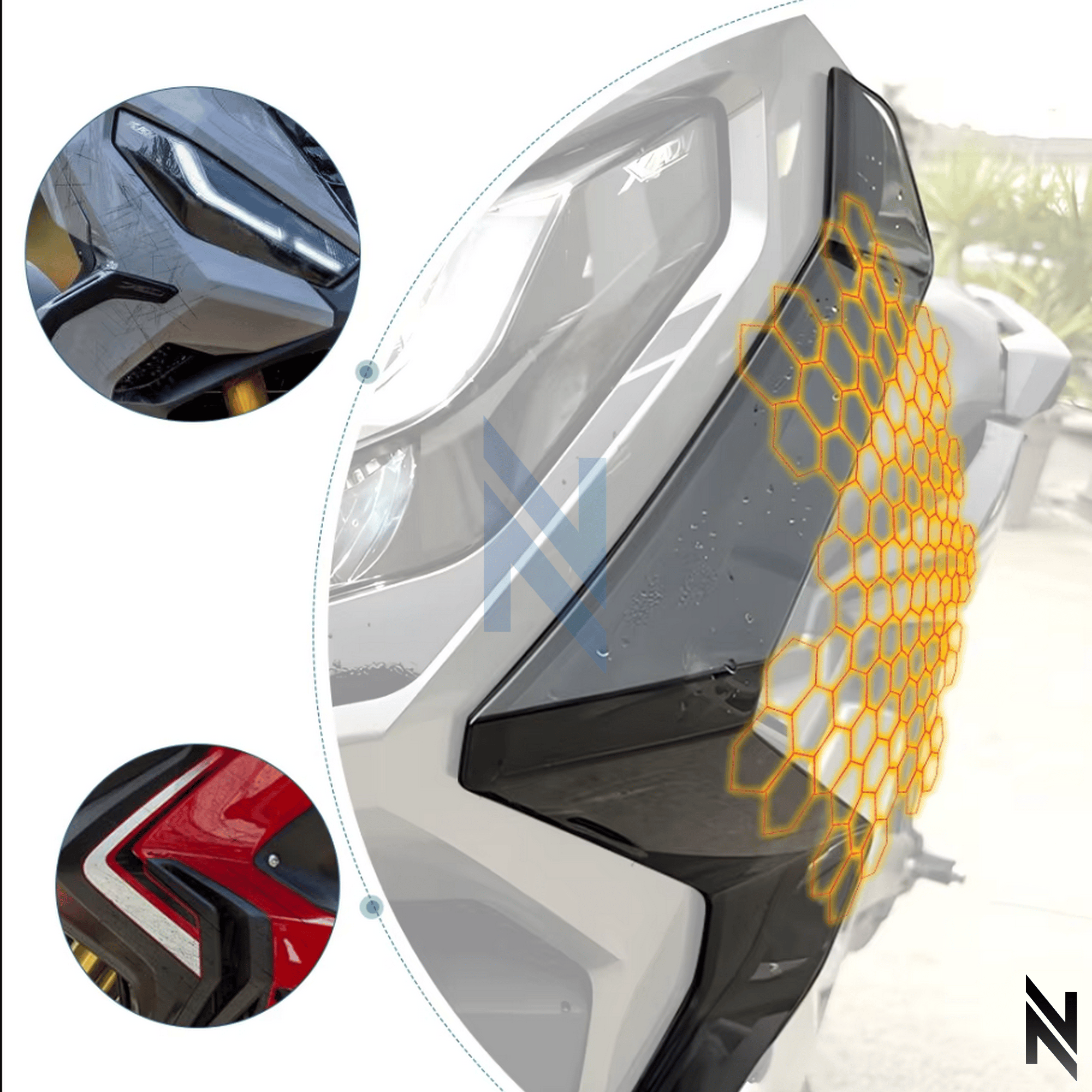 Honda X-ADV750 Bacak Yan Rüzgar Deflektörü (2021-2024)HONDA X-ADV750 2021 2024 Bacak Yan Rüzgar Deflektörü