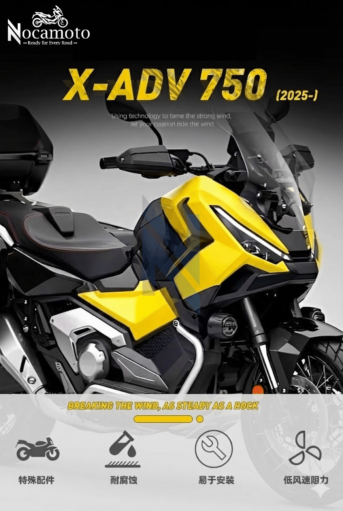 Honda X-ADV750 Bacak Yan Rüzgar Deflektörü (2025-2026)HONDA X-ADV750 2025+ Bacak Yan Rüzgar Deflektörü