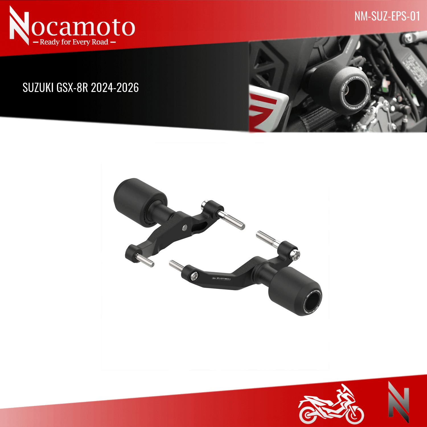 SUZUKI GSX-8R Motor Koruma Takozu, Kaydırıcı, Bilyalı