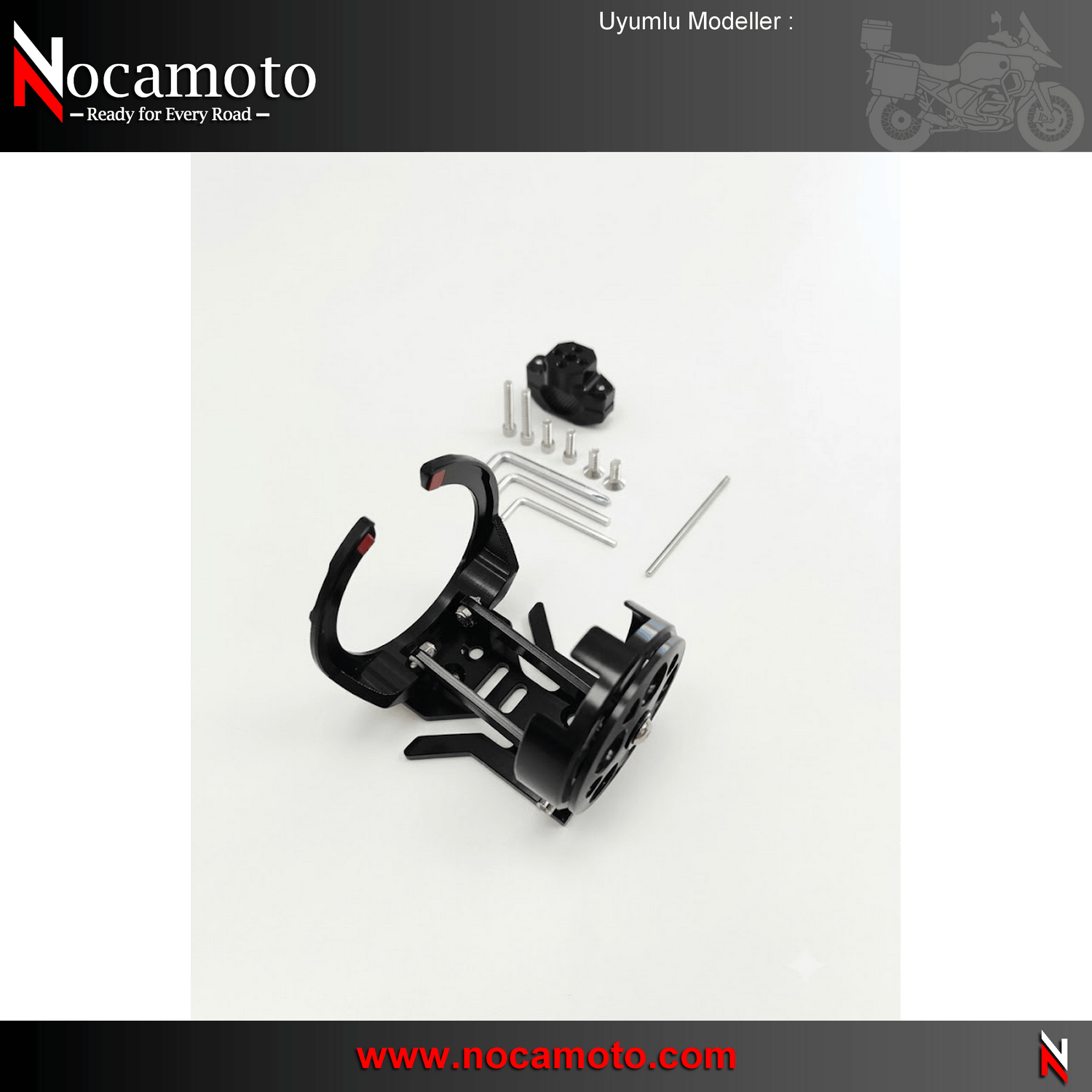Universal Bardak ve Şişe Tutucu CNC AlüminyumUniversal Bardak ve Şişe Tutucu, CNC Aluminyum 