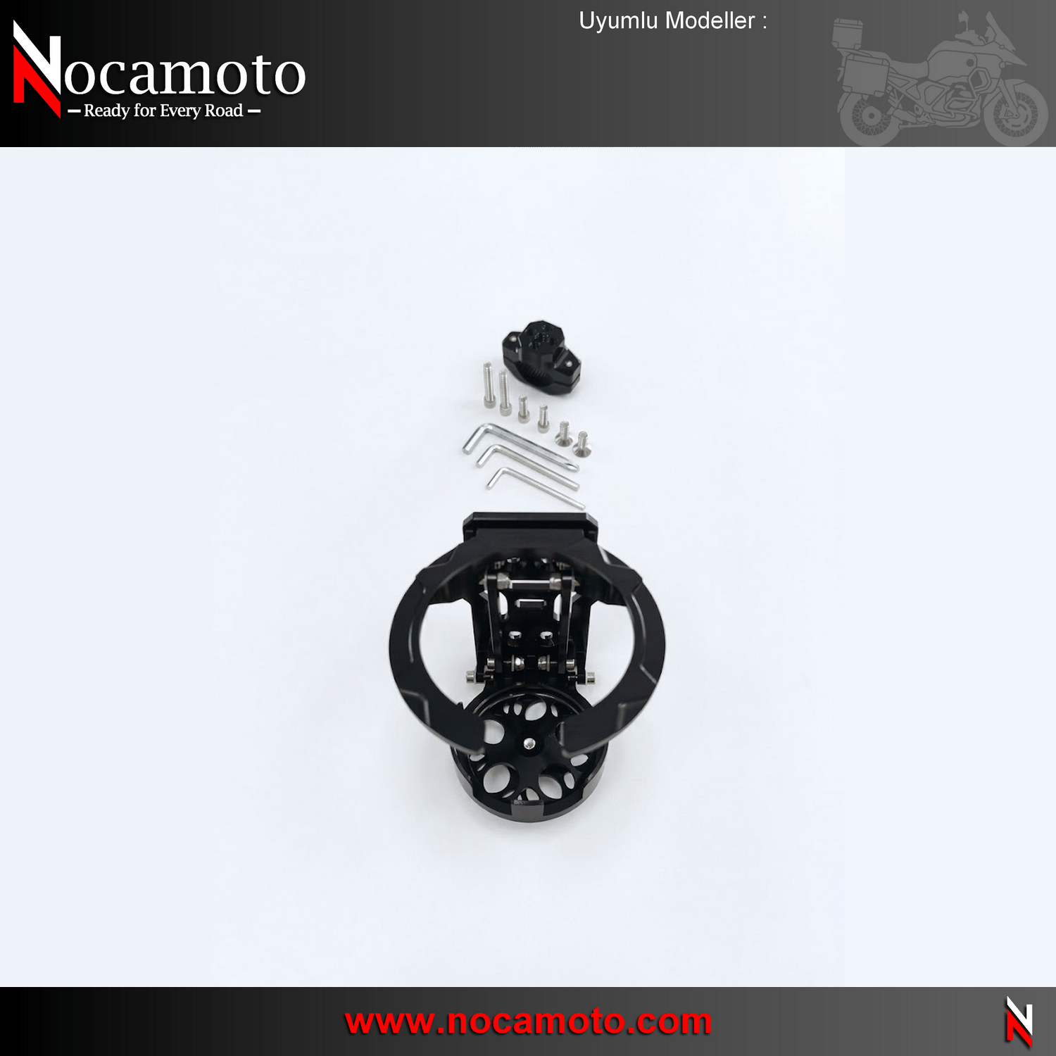 Universal Bardak ve Şişe Tutucu CNC AlüminyumUniversal Bardak ve Şişe Tutucu, CNC Aluminyum 