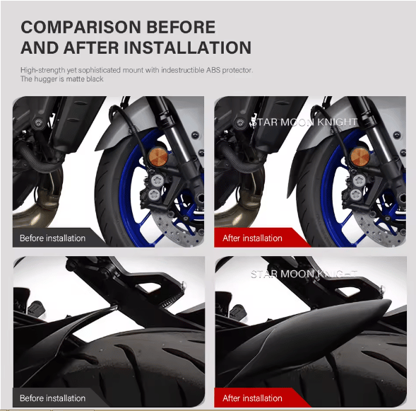 Yamaha Tracer 9 / GT / GT+ & XSR 900 Çamurluk Uzatma (Ön veya Arka)YAMAHA TRACER 9 GT GT+ 2021+ XSR 900 XSR900 2022+  Ön veya Arka Çamurluk Uzatma 