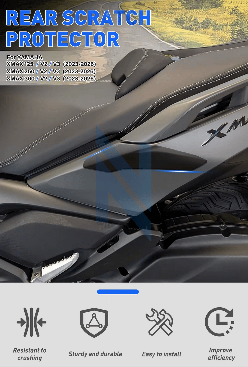 Yamaha XMAX Kauçuk Grenaj Koruyucusu 2li Set | NocamotoYAMAHA XMAX Yüksek Kaliteli Kauçuk Grenaj Koruyucusu 2'li Set