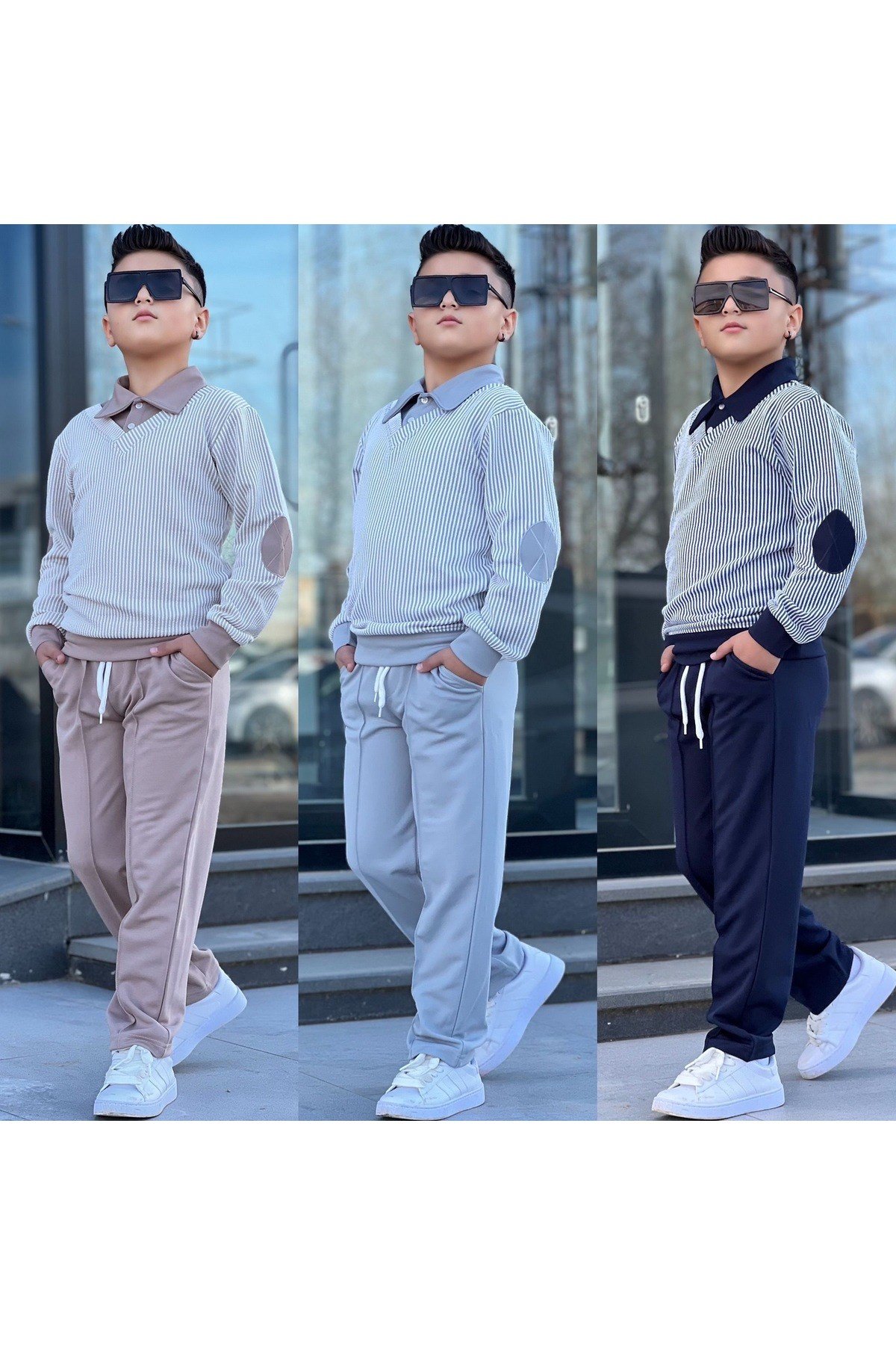 Erkek Çocuk 2 Parça Kazak Pantalon Kombin Takım