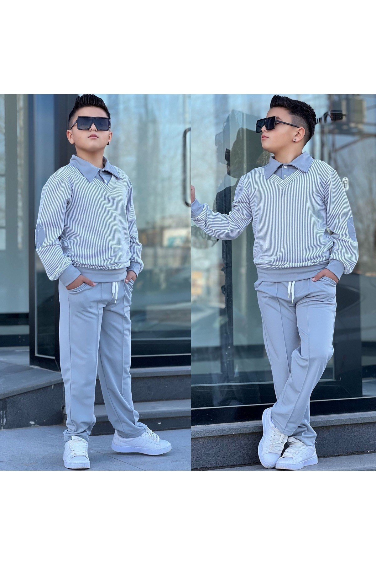 Erkek Çocuk 2 Parça Kazak Pantalon Kombin Takım