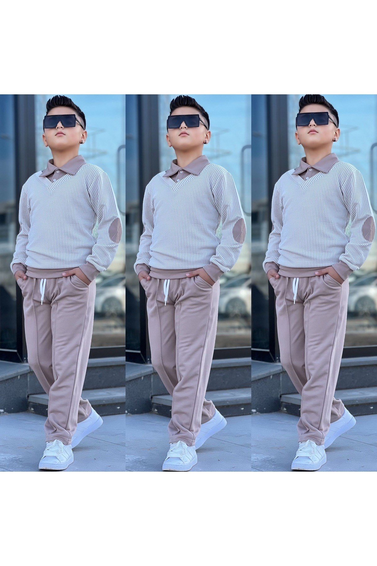Erkek Çocuk 2 Parça Kazak Pantalon Kombin Takım