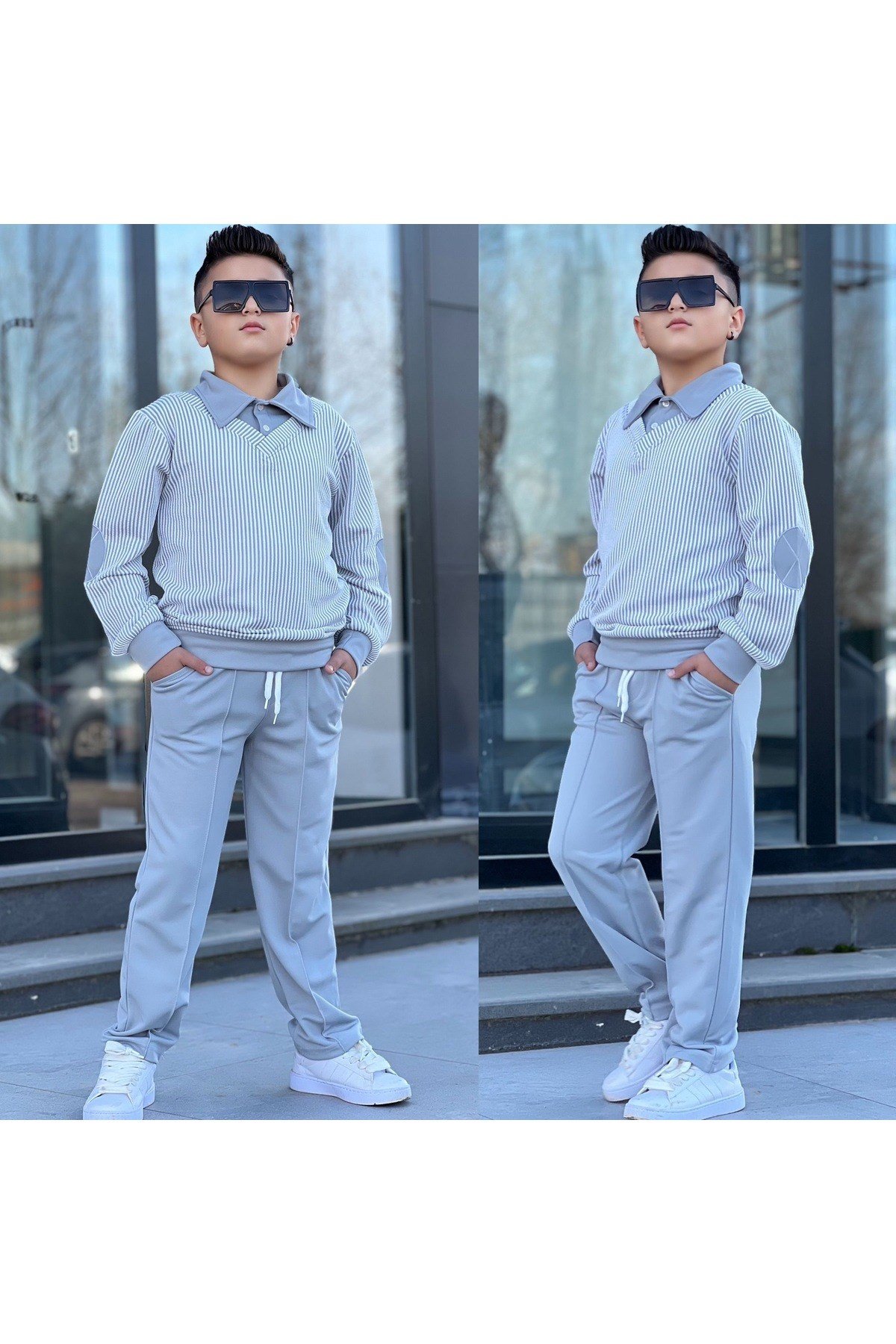 Erkek Çocuk 2 Parça Kazak Pantalon Kombin Takım