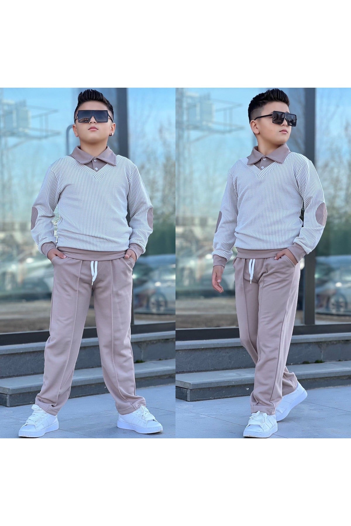 Erkek Çocuk 2 Parça Kazak Pantalon Kombin Takım