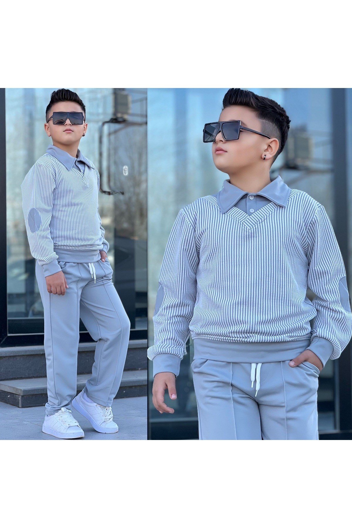Erkek Çocuk 2 Parça Kazak Pantalon Kombin Takım