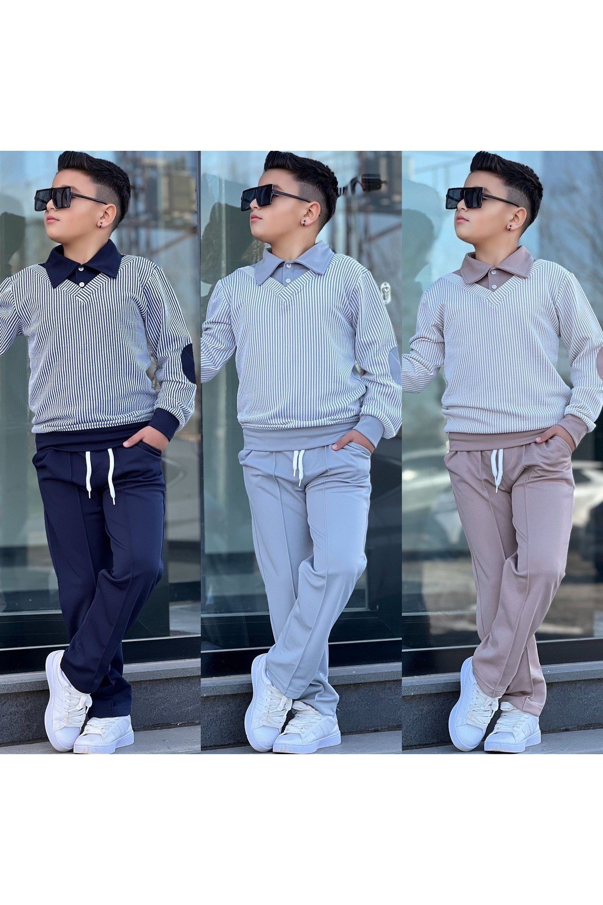 Erkek Çocuk 2 Parça Kazak Pantalon Kombin Takım
