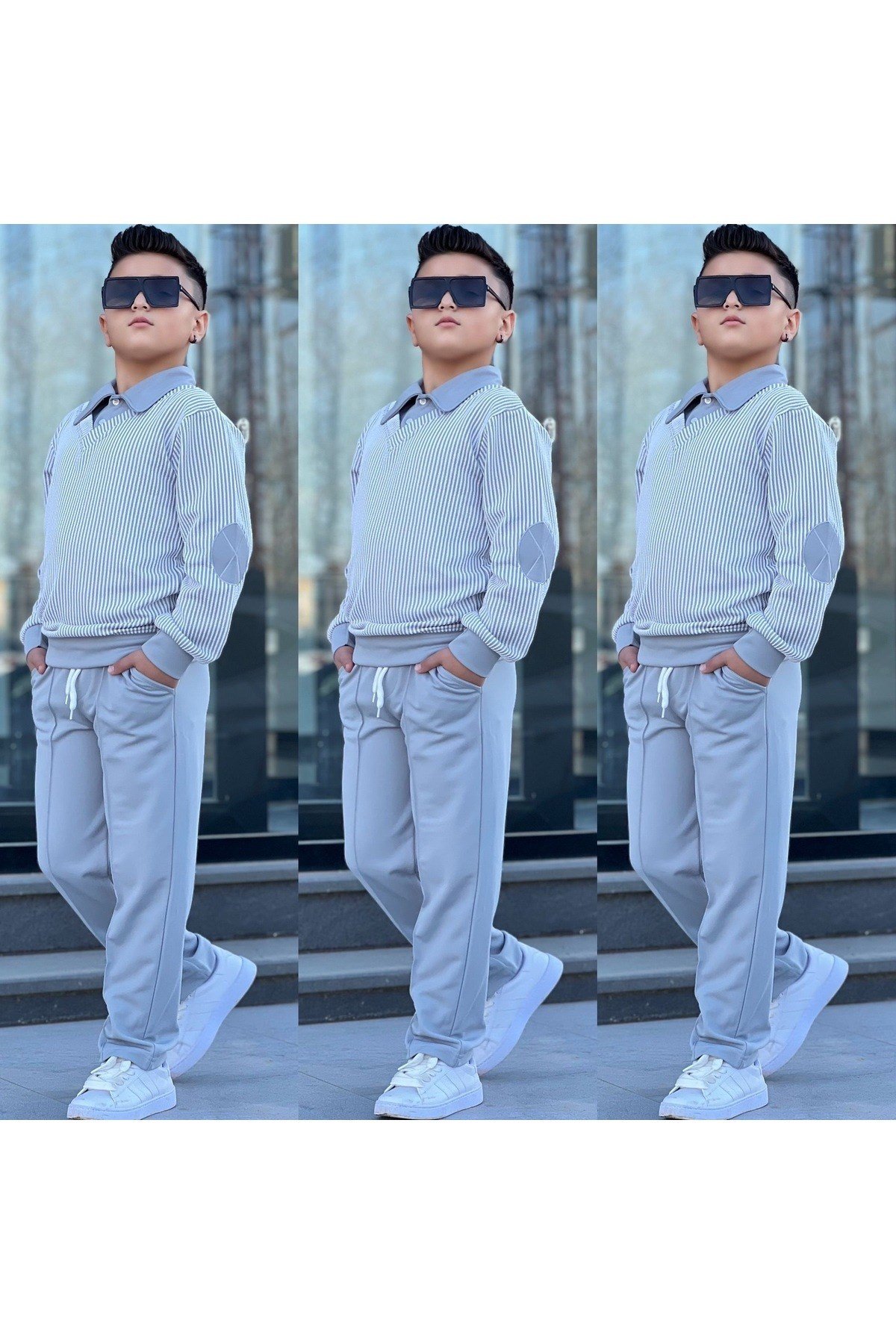 Erkek Çocuk 2 Parça Kazak Pantalon Kombin Takım