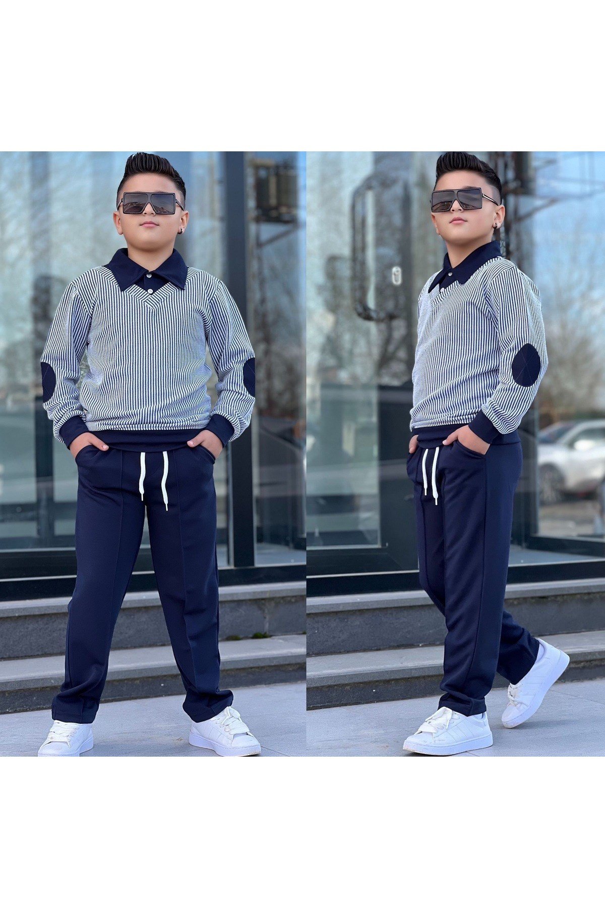 Erkek Çocuk 2 Parça Kazak Pantalon Kombin Takım