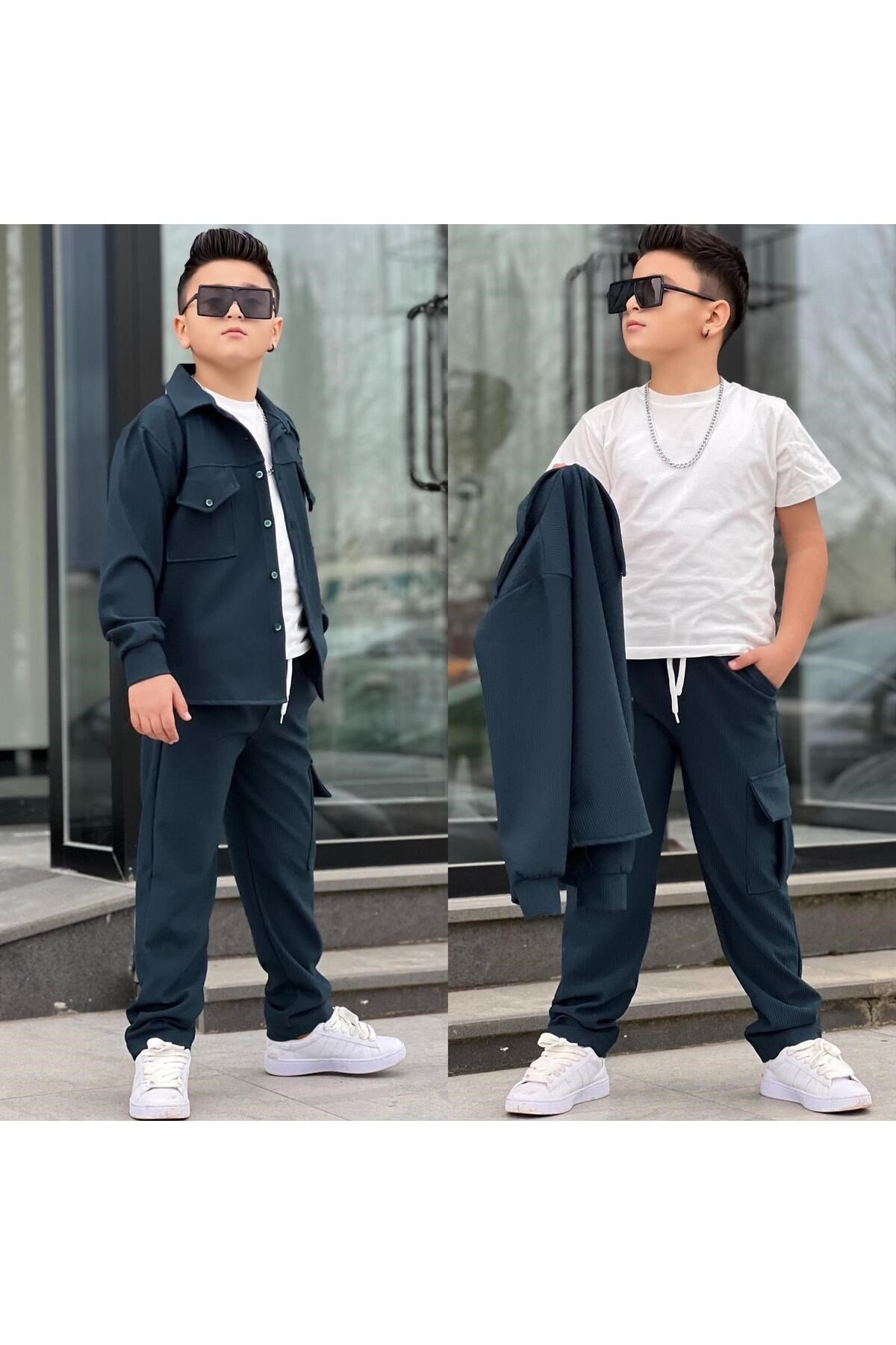 Erkek Çocuk 3 Parça Garson Boy Takım Kombin
