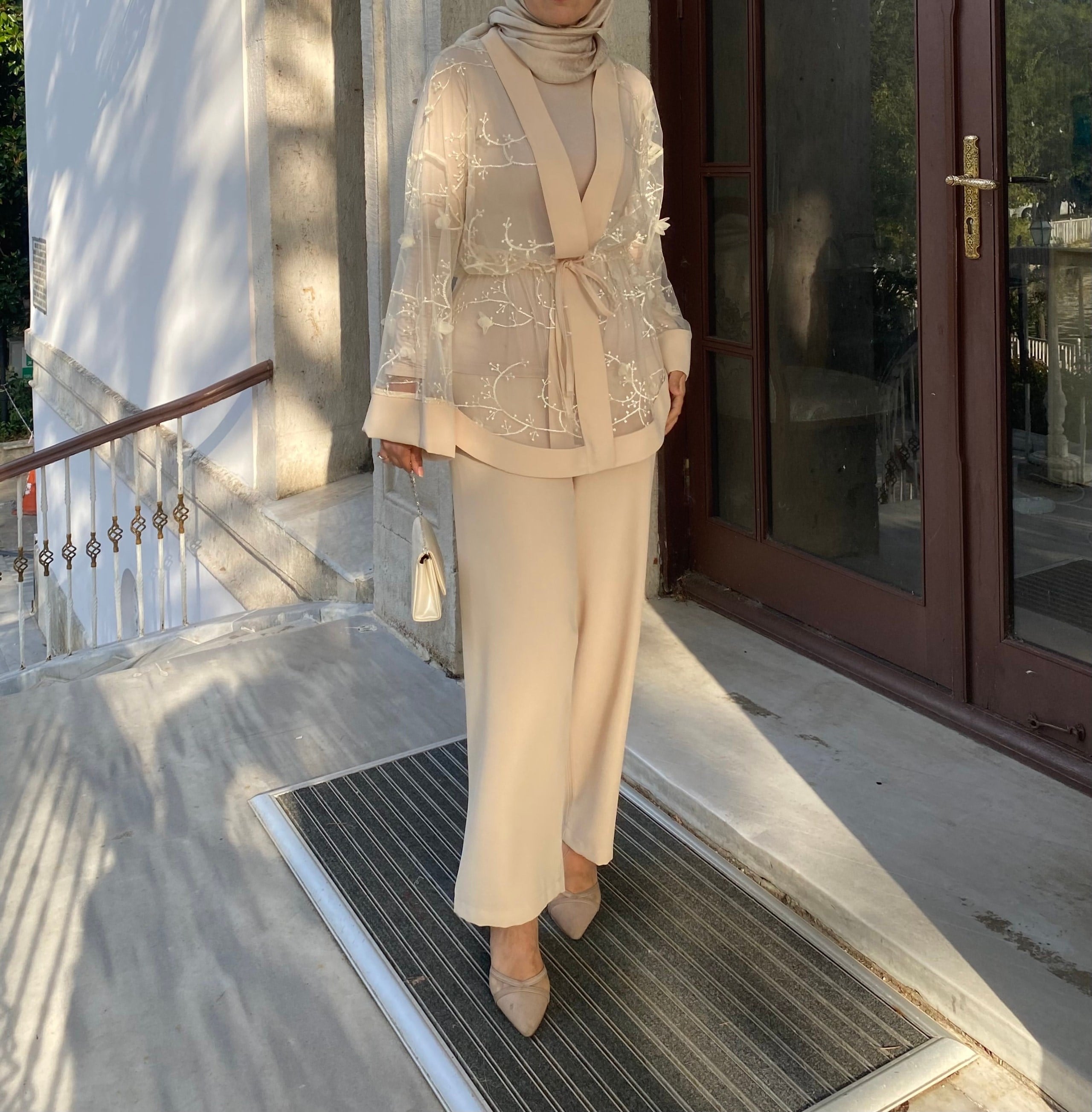 3’lü Tül Kimono Takım