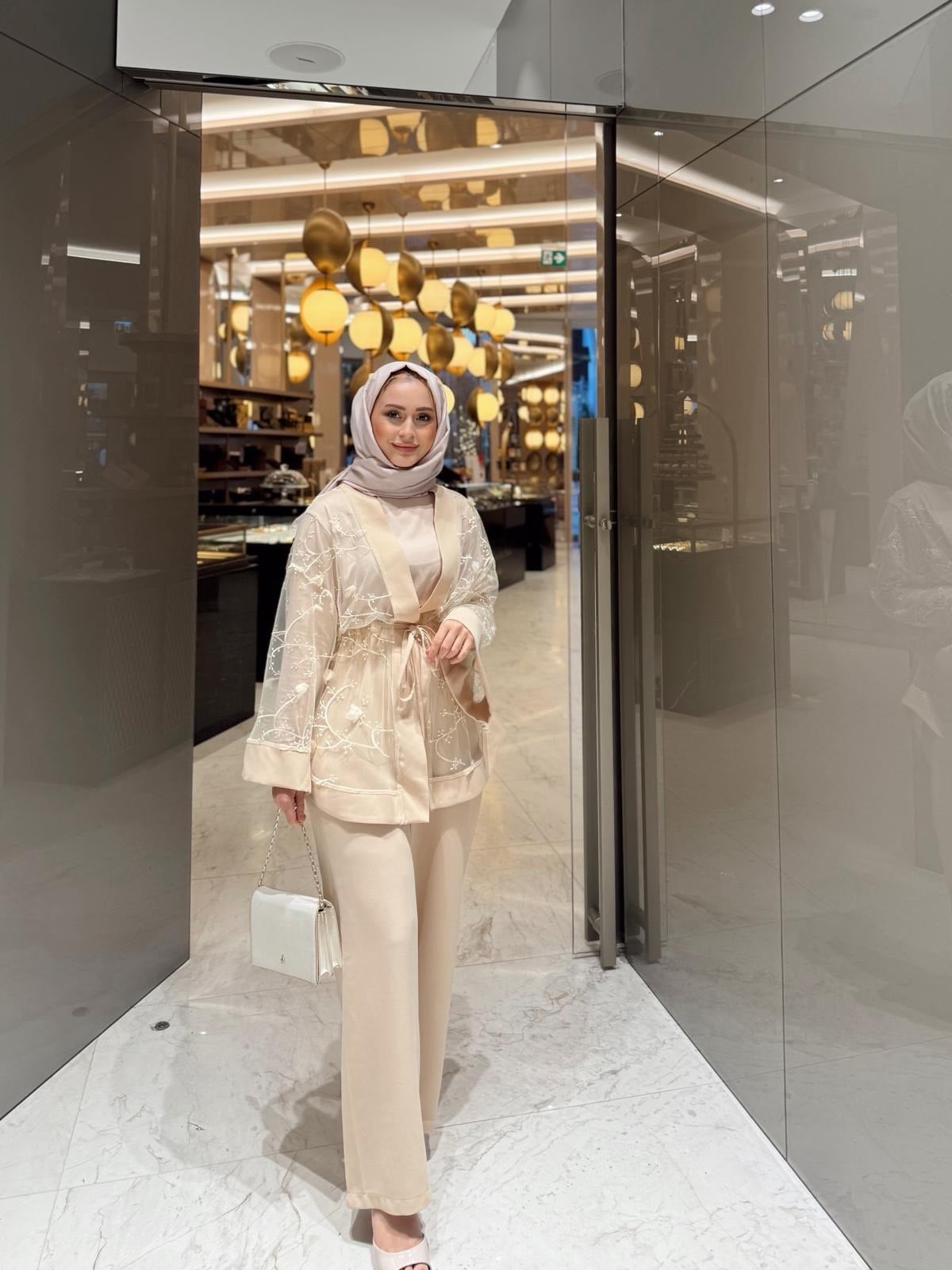 3’lü Tül Kimono Takım