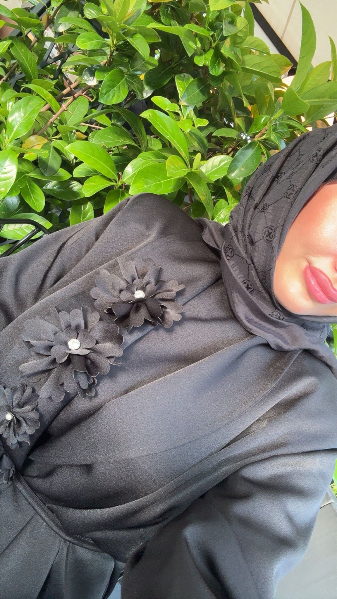 Flower 3'lü Takım Siyah