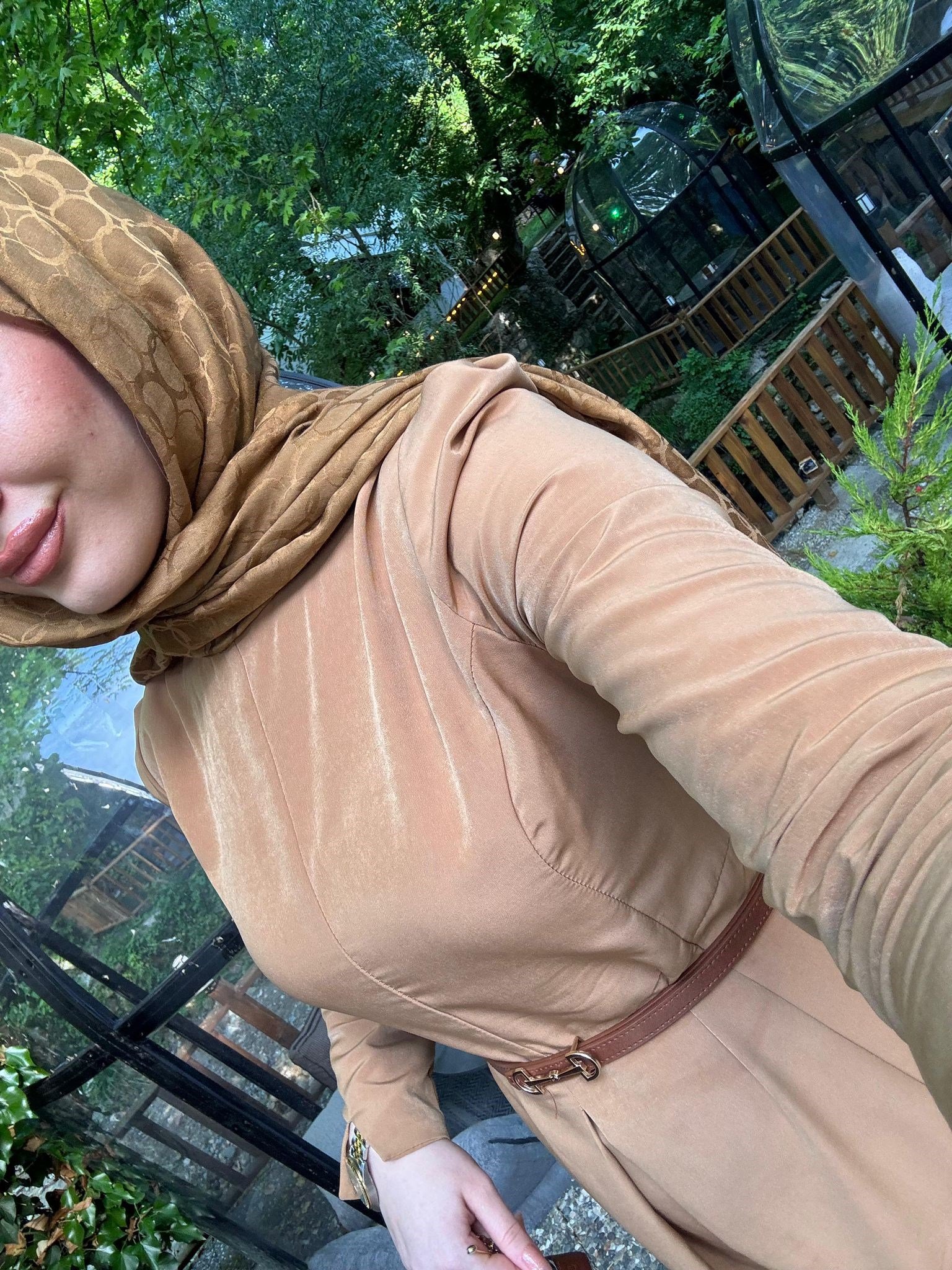 Mai Poplin Elbise - Camel