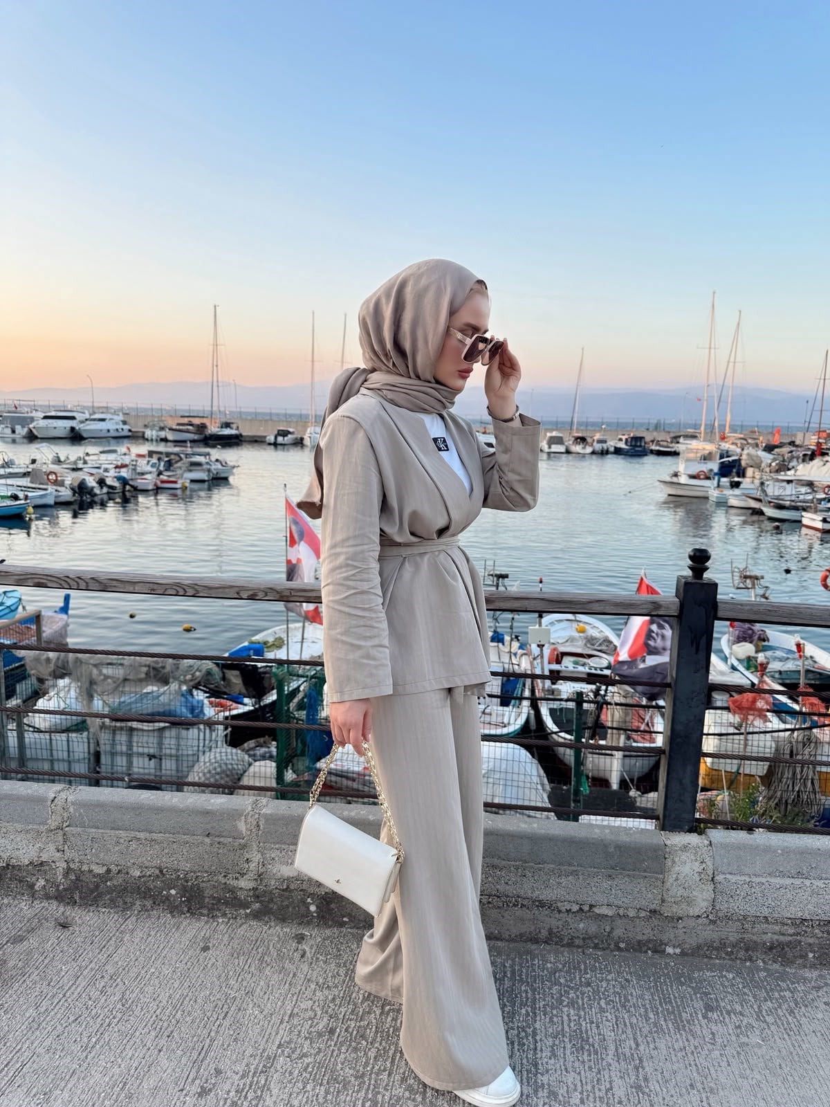 Relax Ceket Takım - Vizon