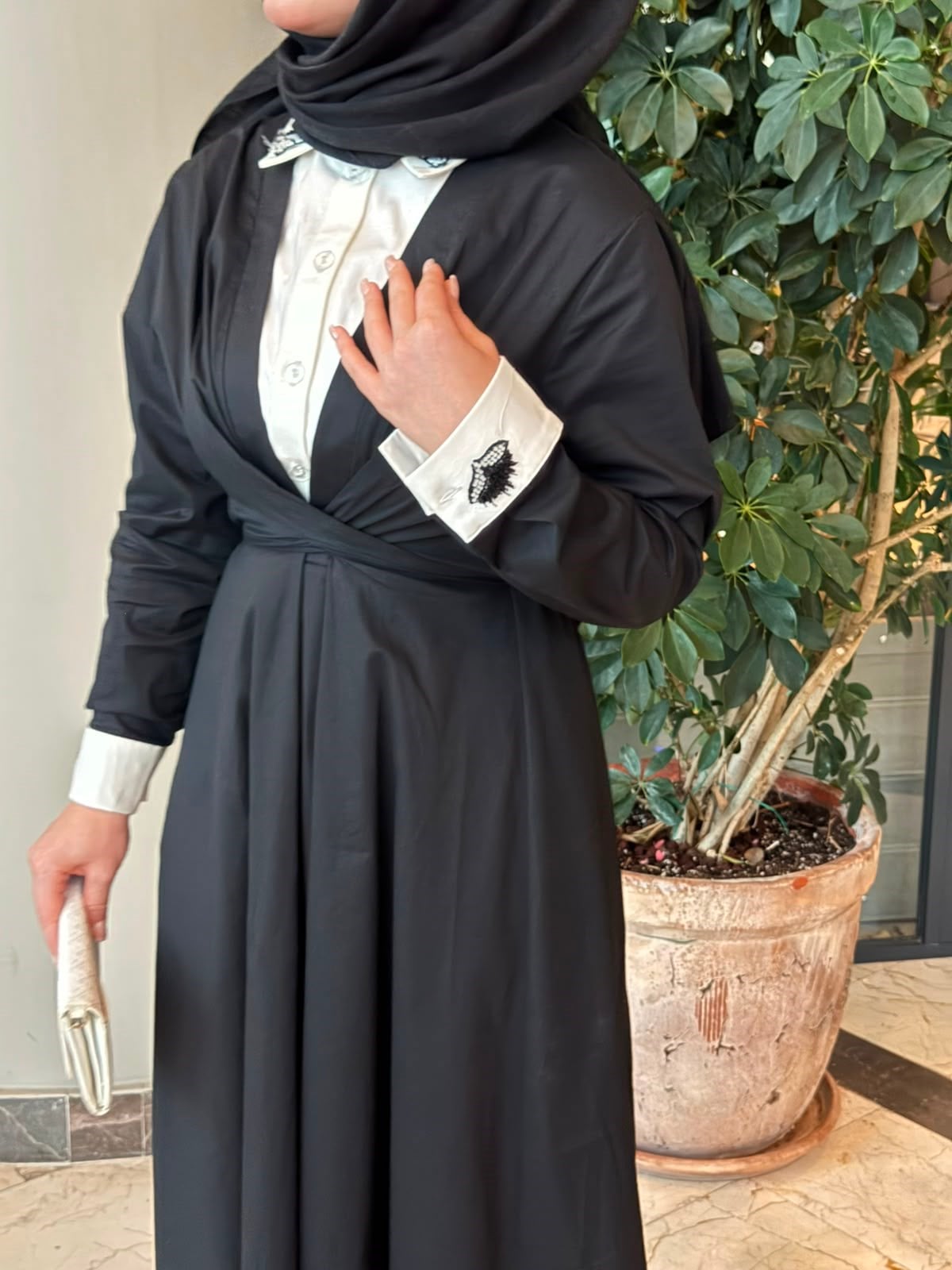 Zarif Elegant Elbise - Siyah