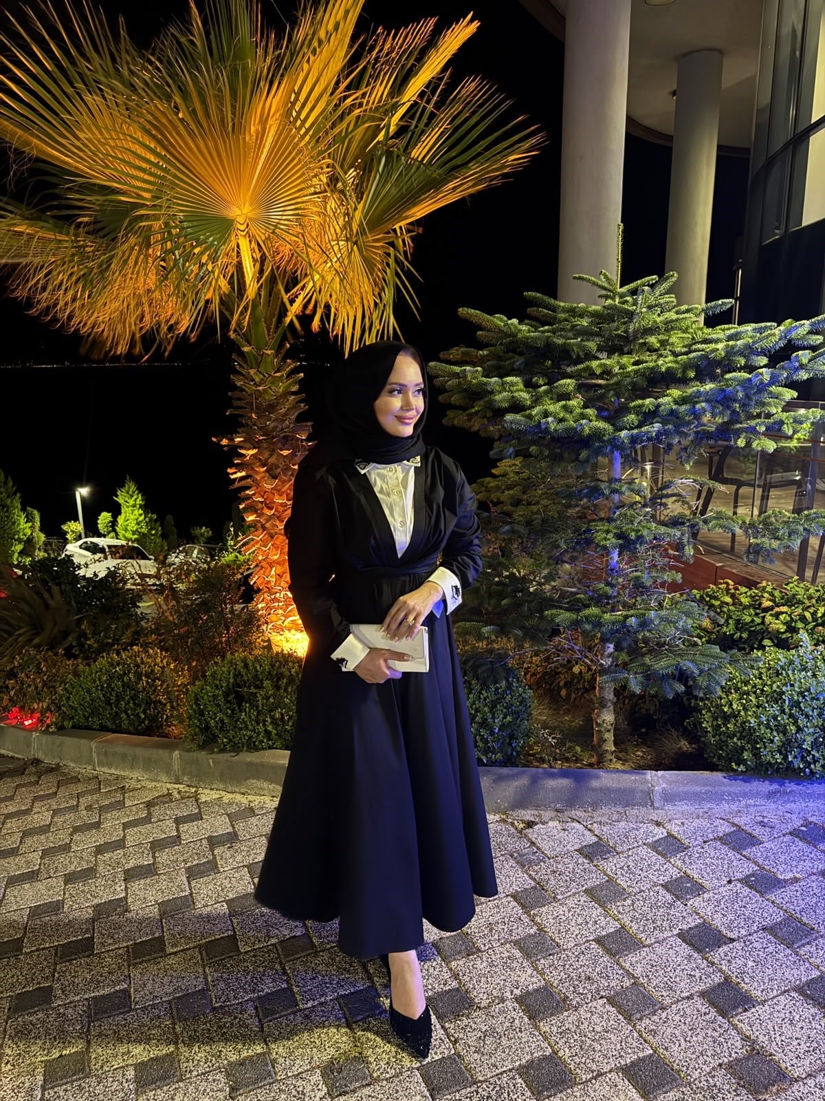 Zarif Elegant Elbise - Siyah