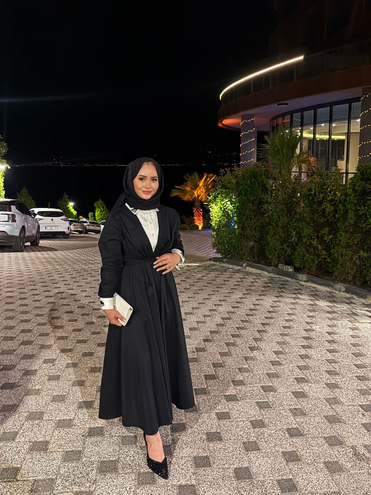 Zarif Elegant Elbise - Siyah