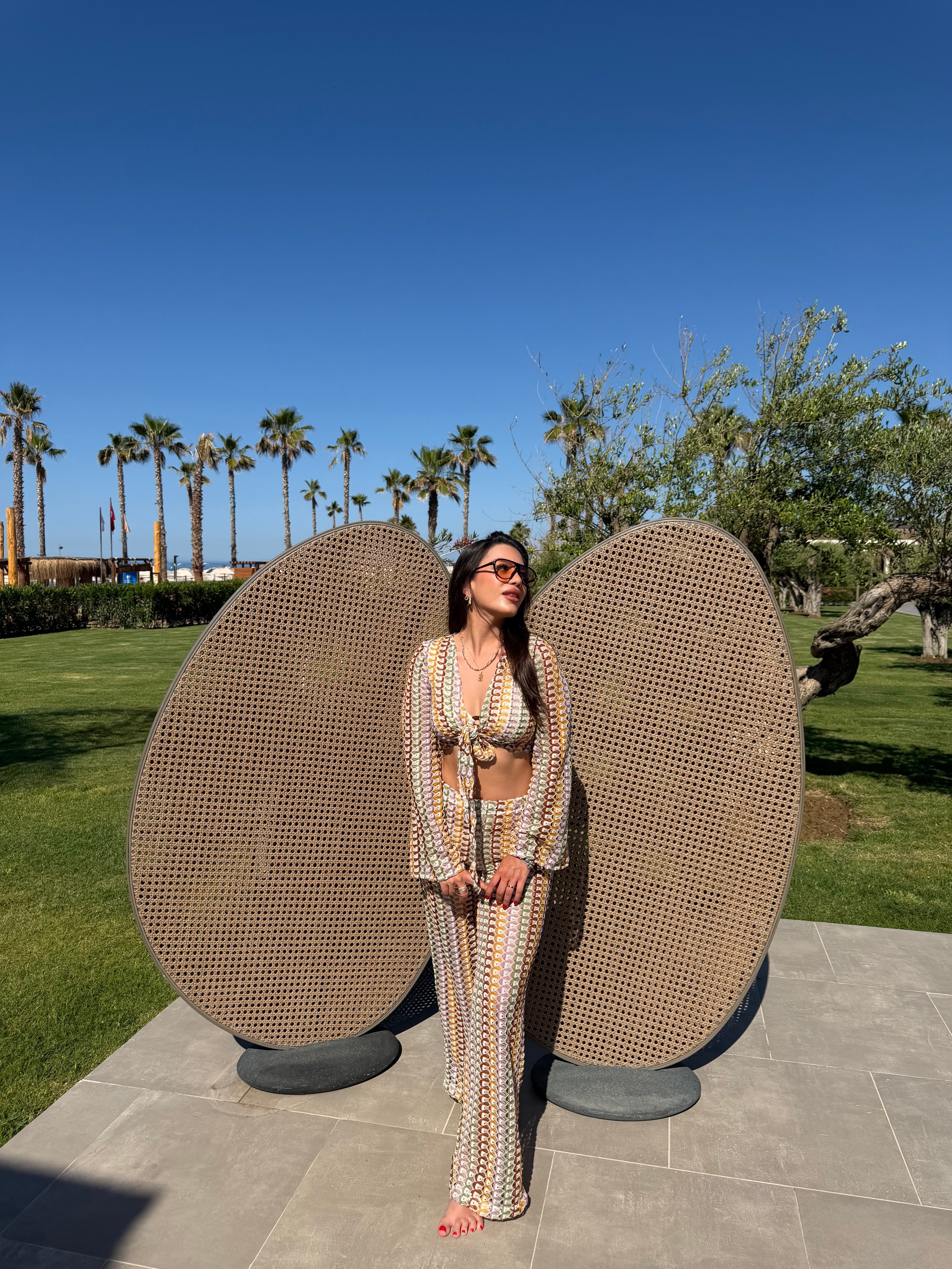 DESENLİ BAĞLAMA DETAY BEACHWEAR