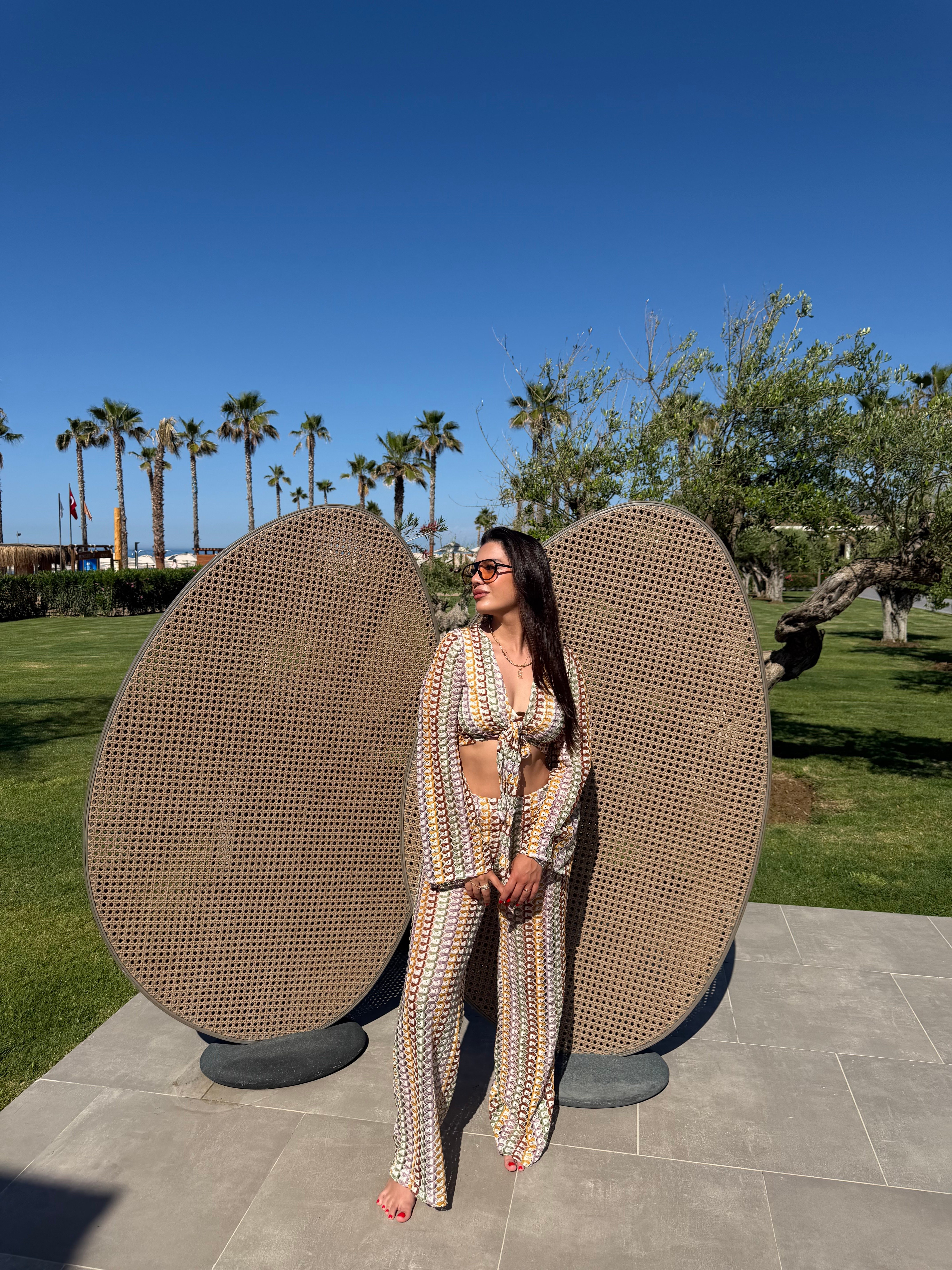 DESENLİ BAĞLAMA DETAY BEACHWEAR