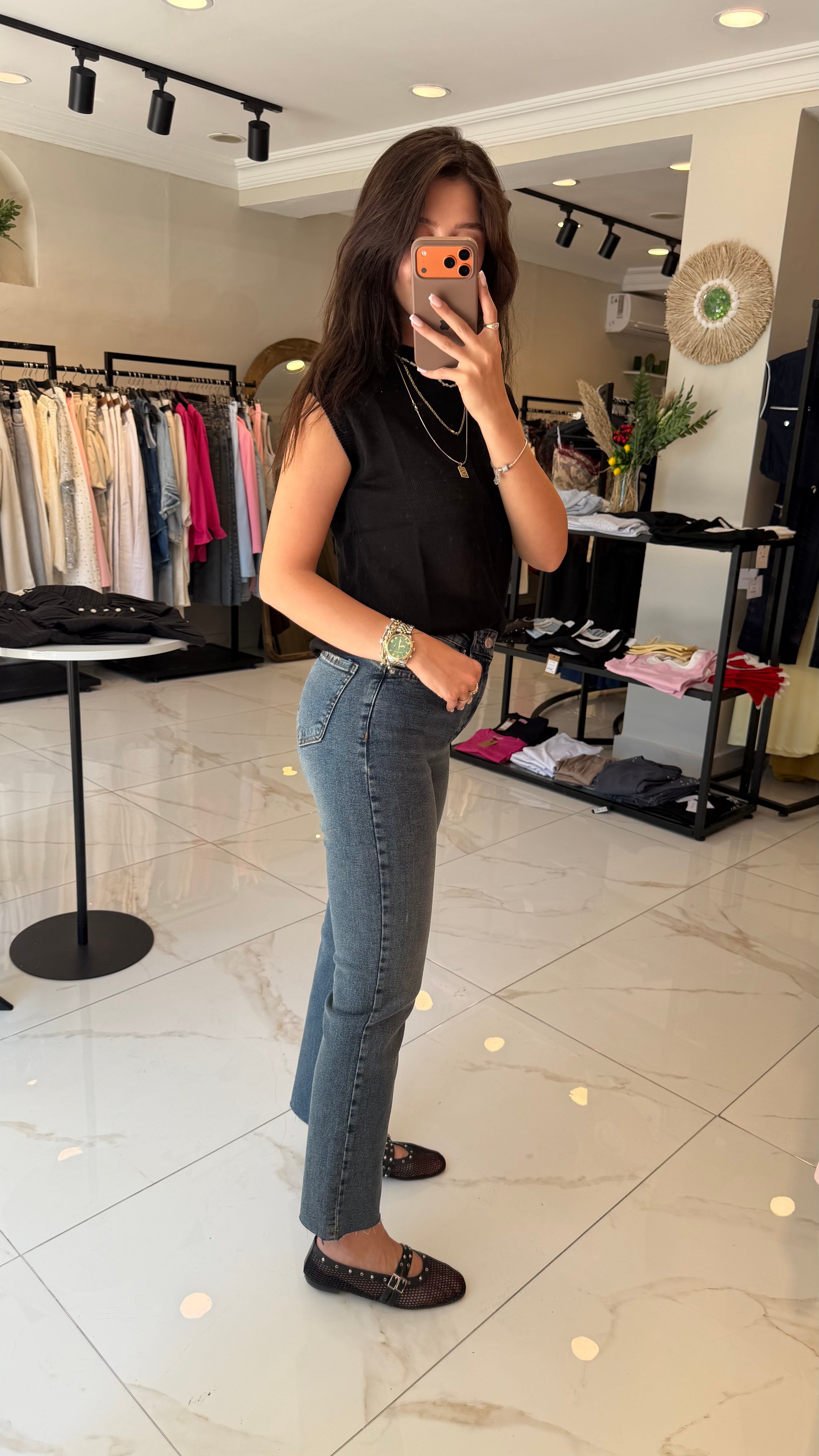KESİK PAÇA FLARE JEAN
