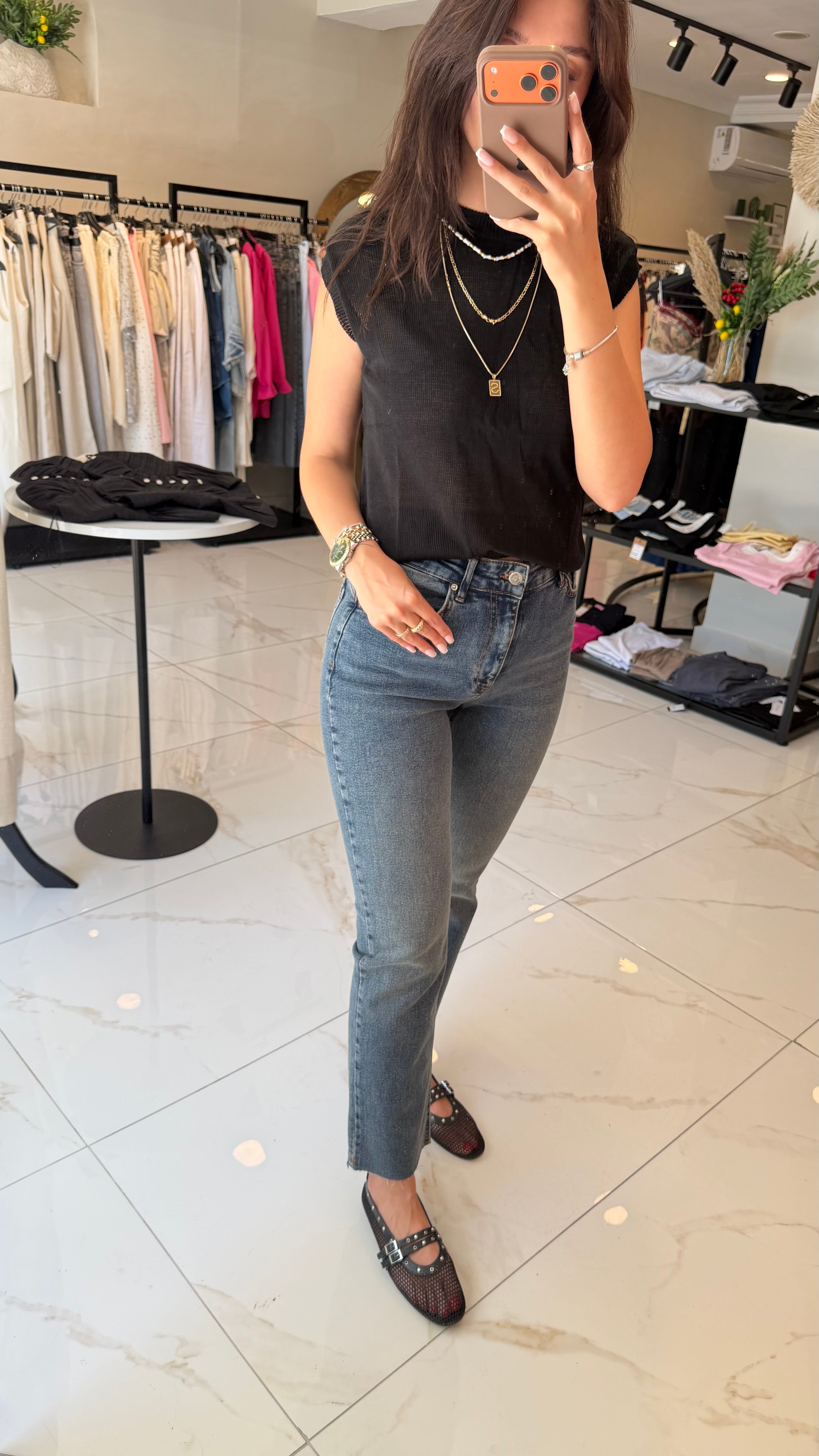 KESİK PAÇA FLARE JEAN