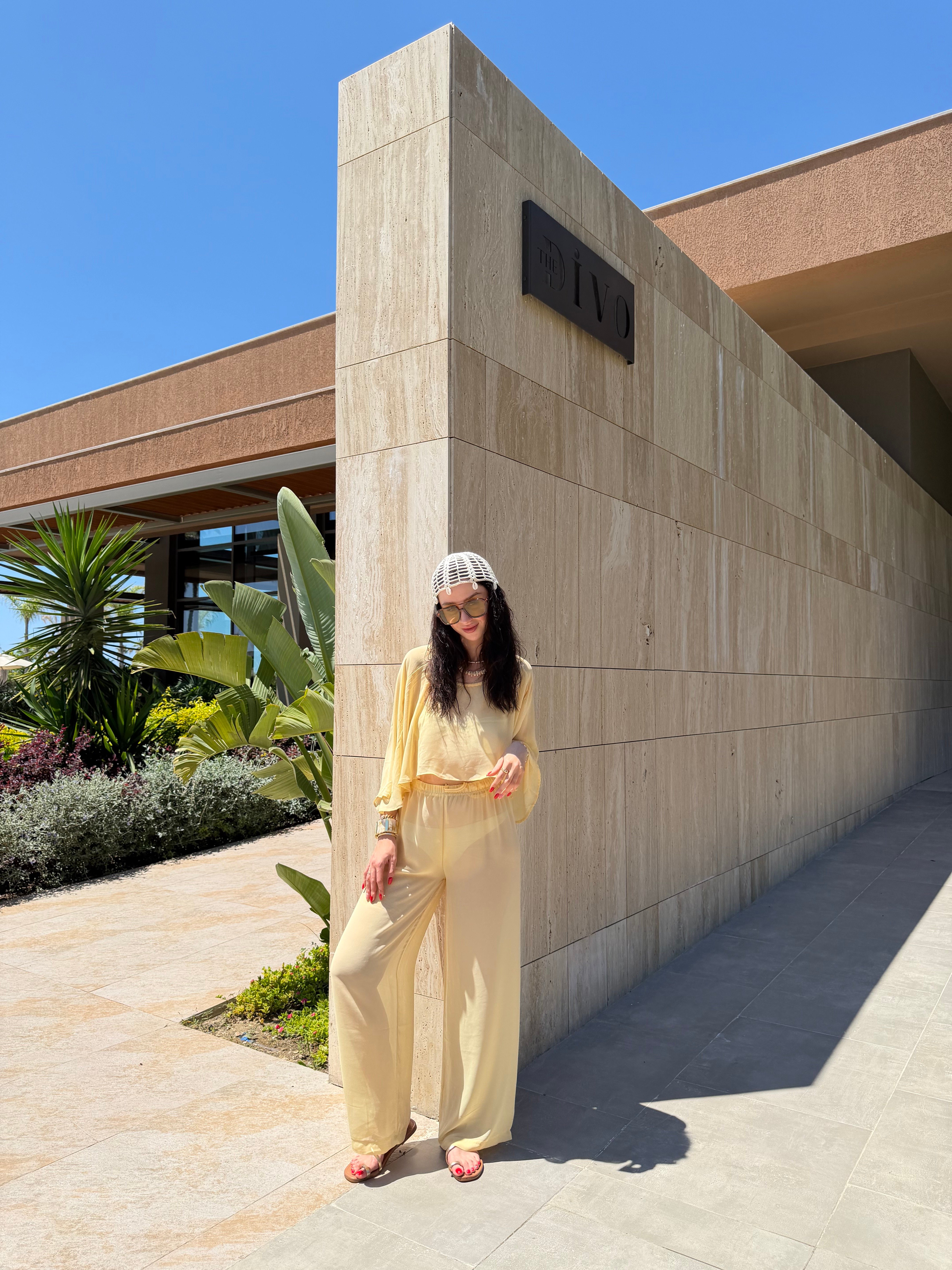 SARI ŞİFON BEACHWEAR TAKIM 