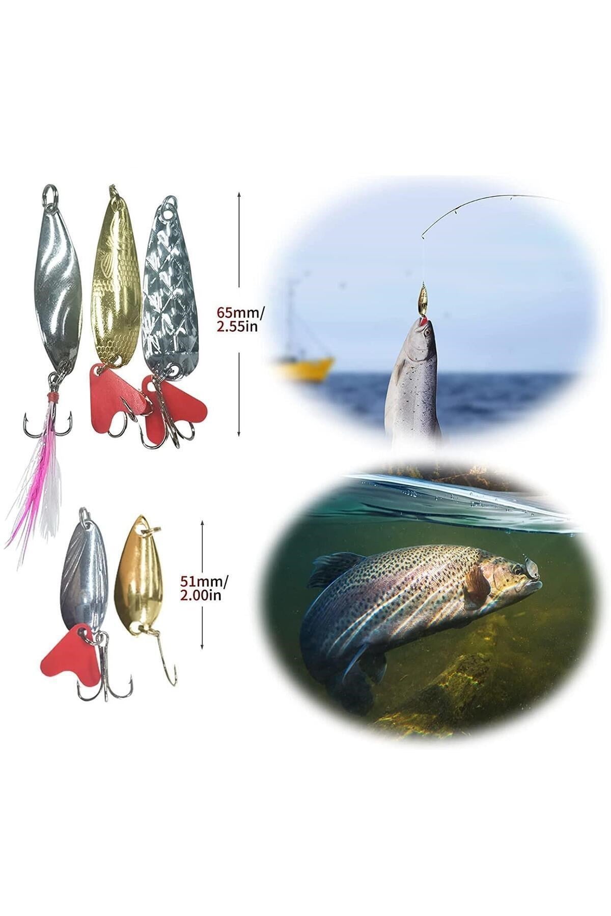 78 Parça Sahte Balık Yemleri Seti Silikon Balık ve Solucan Rapala Jig Sahte Yem Olta İğnesi