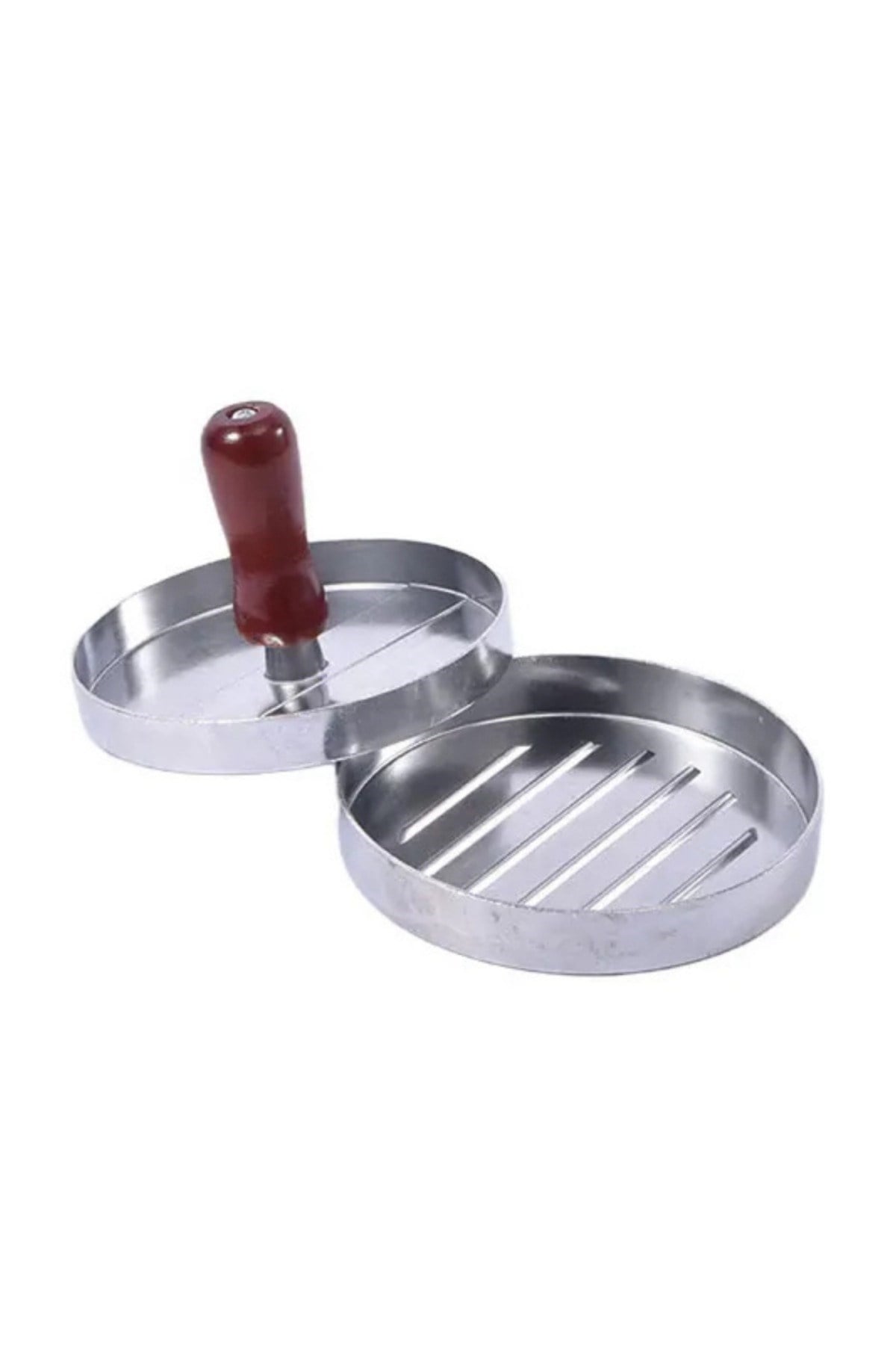 Hamburger Köfte Presi Pratik Köfte Yapma Aparatı Metal Kıyma Burger Press Şekillendirici Kalıp 12 cm