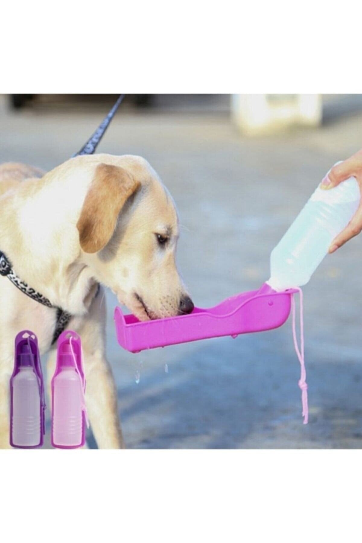 Hazneli Kedi Köpek Su Matarası Seyahat Suluğu Köepk Gezi Matara Hazneli 500 Ml.