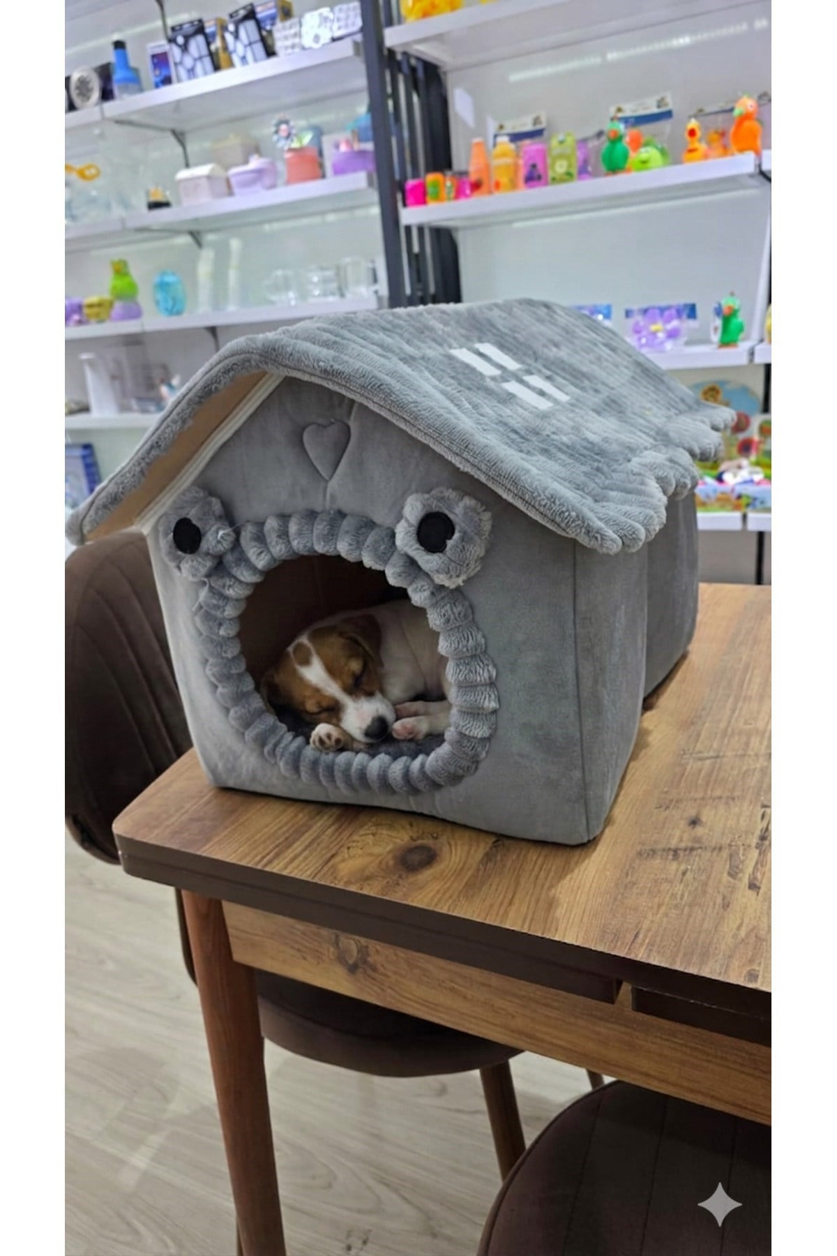 Kedi Evi Ve Köpek Evi Yumuşak Kedi Yatağı Derin Uyku Ve Kış Evi Çıkarılabilir Minder Peluş Uyku Evi