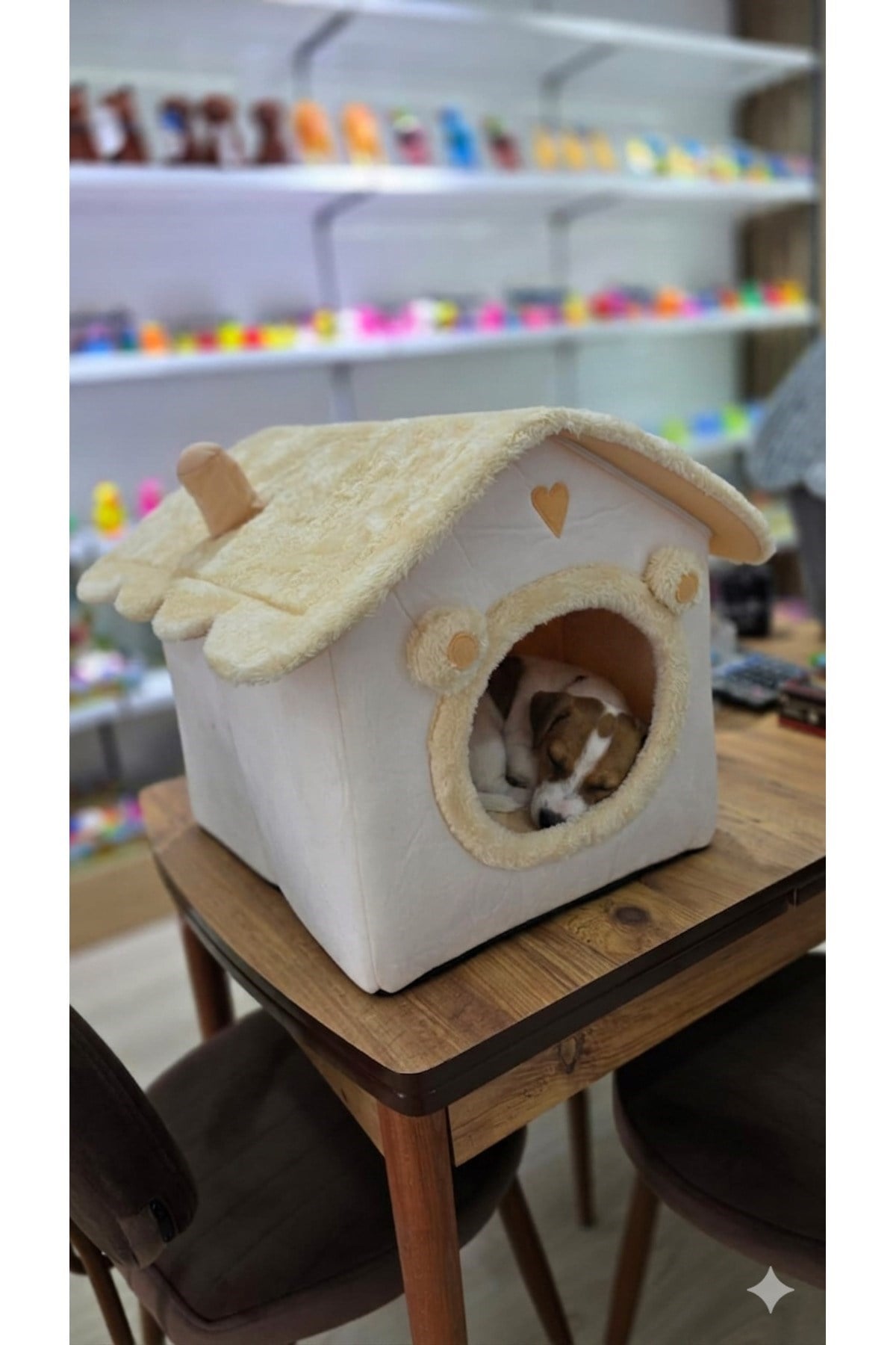 Kedi Evi Ve Köpek Evi Yumuşak Kedi Yatağı Derin Uyku Ve Kış Evi Çıkarılabilir Minder Peluş Uyku Evi