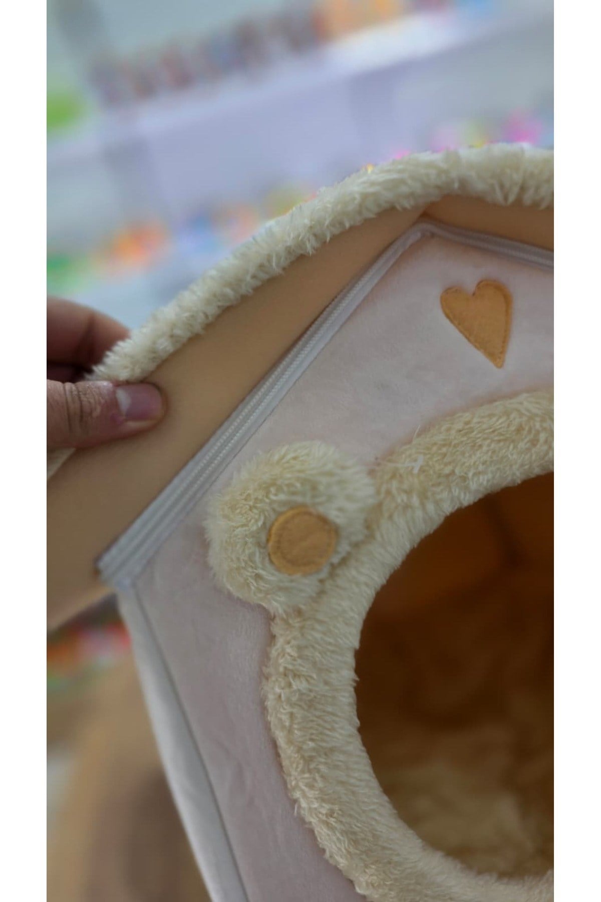Kedi Evi Ve Köpek Evi Yumuşak Kedi Yatağı Derin Uyku Ve Kış Evi Çıkarılabilir Minder Peluş Uyku Evi